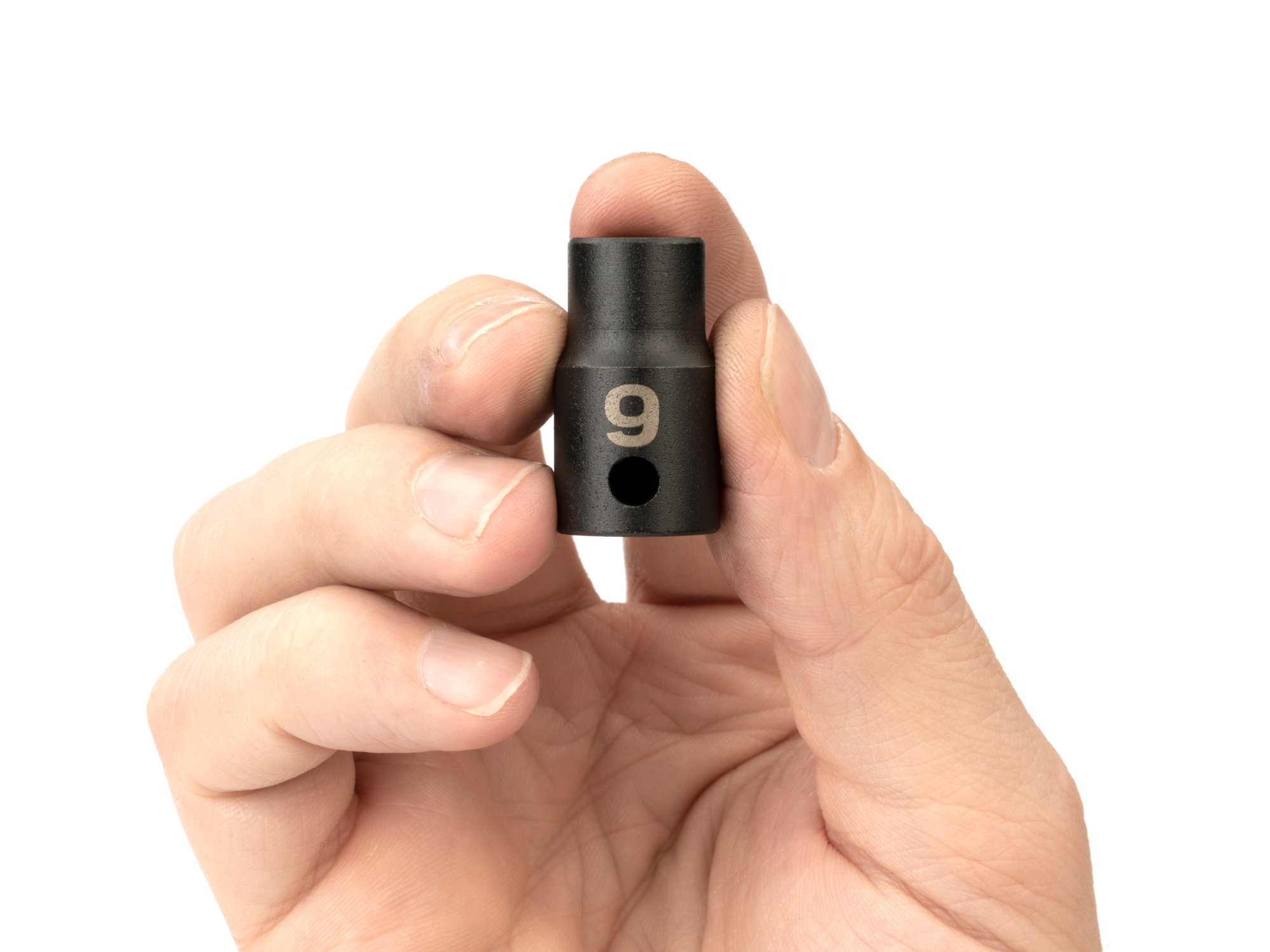 Size: 9 mm (Metric) 6-point standard/shallow impact socket. Has a high-visibility laser etched size marking and a permanent stamped size marking. SID12109.