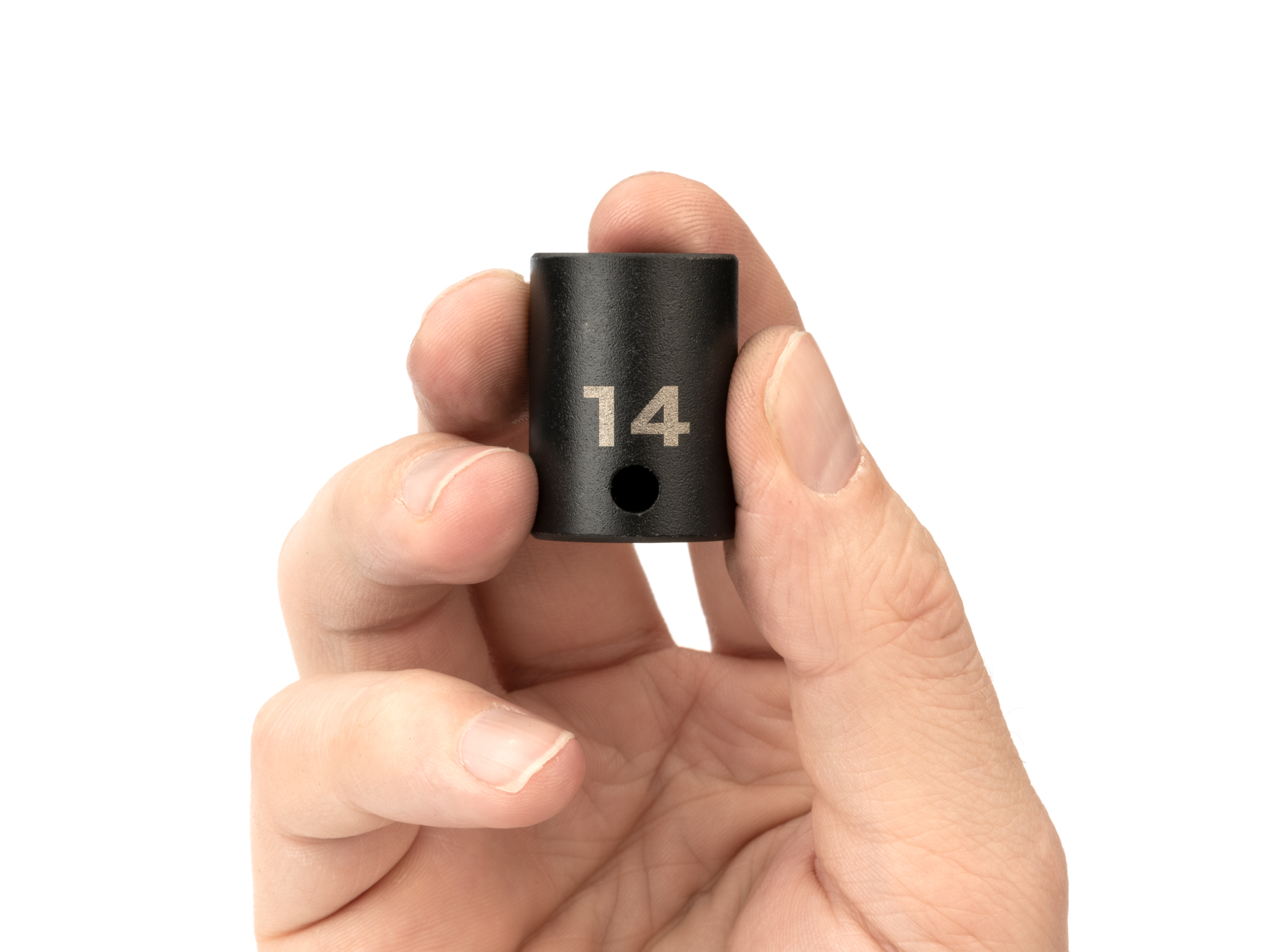 Size: 14 mm (Metric) 6-point standard/shallow impact socket. Has a high-visibility laser etched size marking and a permanent stamped size marking. SID12114.