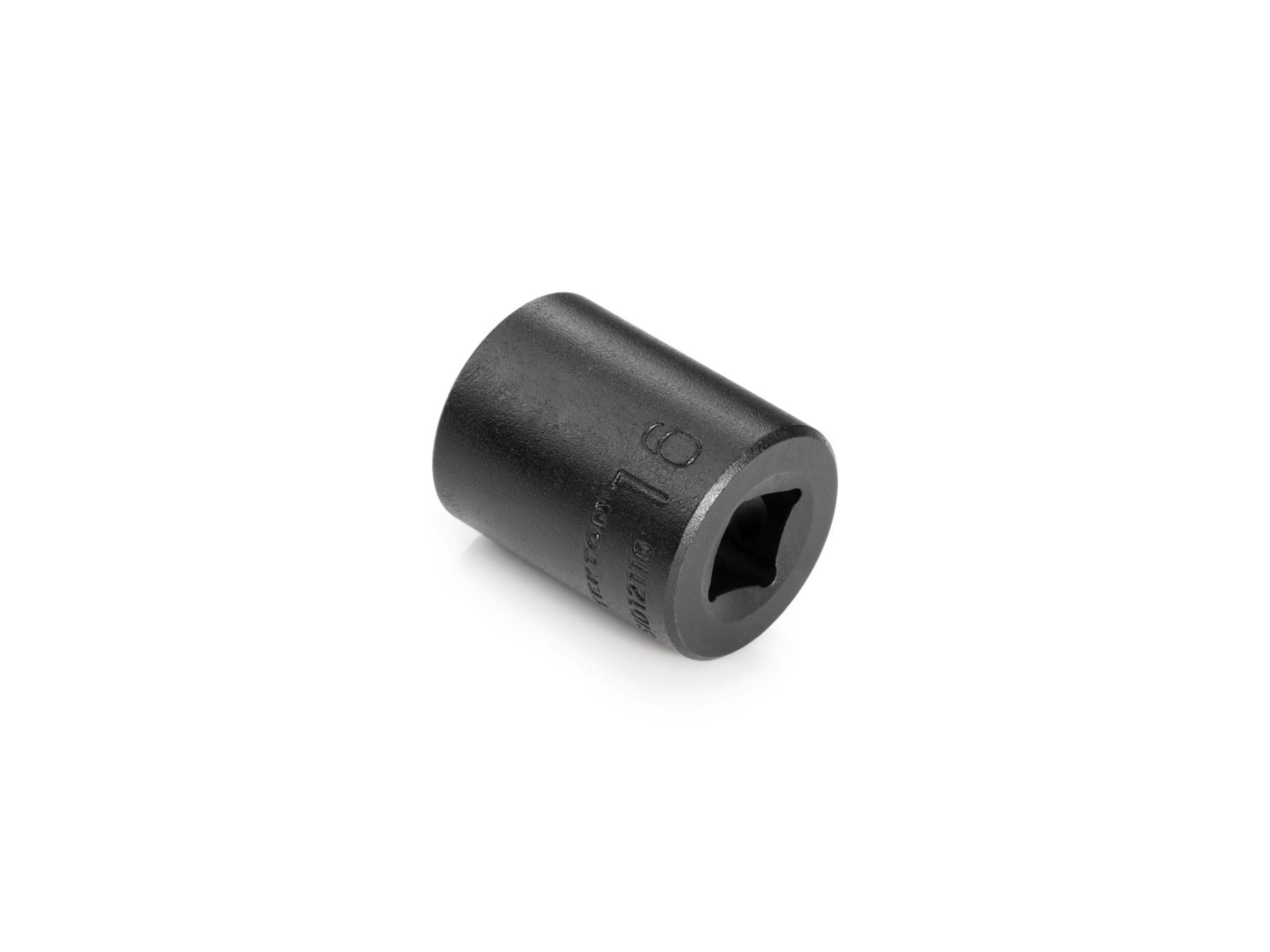 Back angle view of Tekton impact drive 6-point socket. Item #SID12116