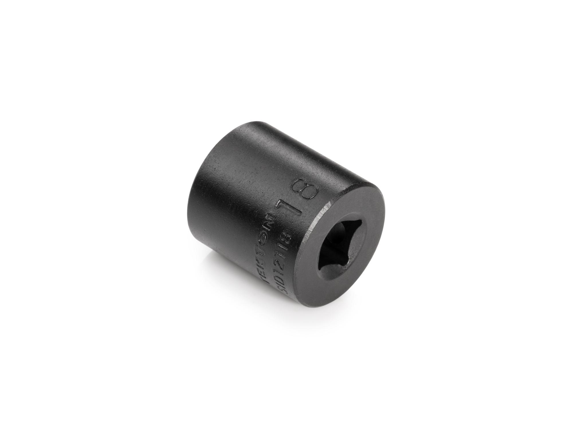 Back angle view of Tekton impact drive 6-point socket. Item #SID12118