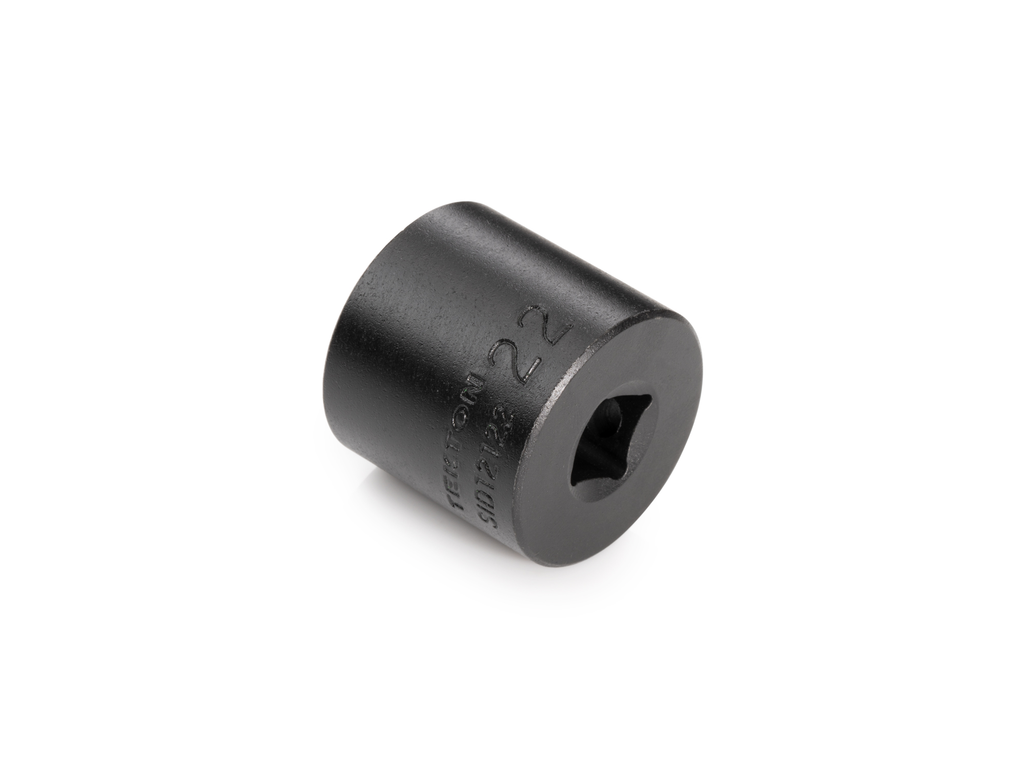 Size: 22 mm (Metric) 6-point standard/shallow impact socket. Has a high-visibility laser etched size marking and a permanent stamped size marking. SID12122.