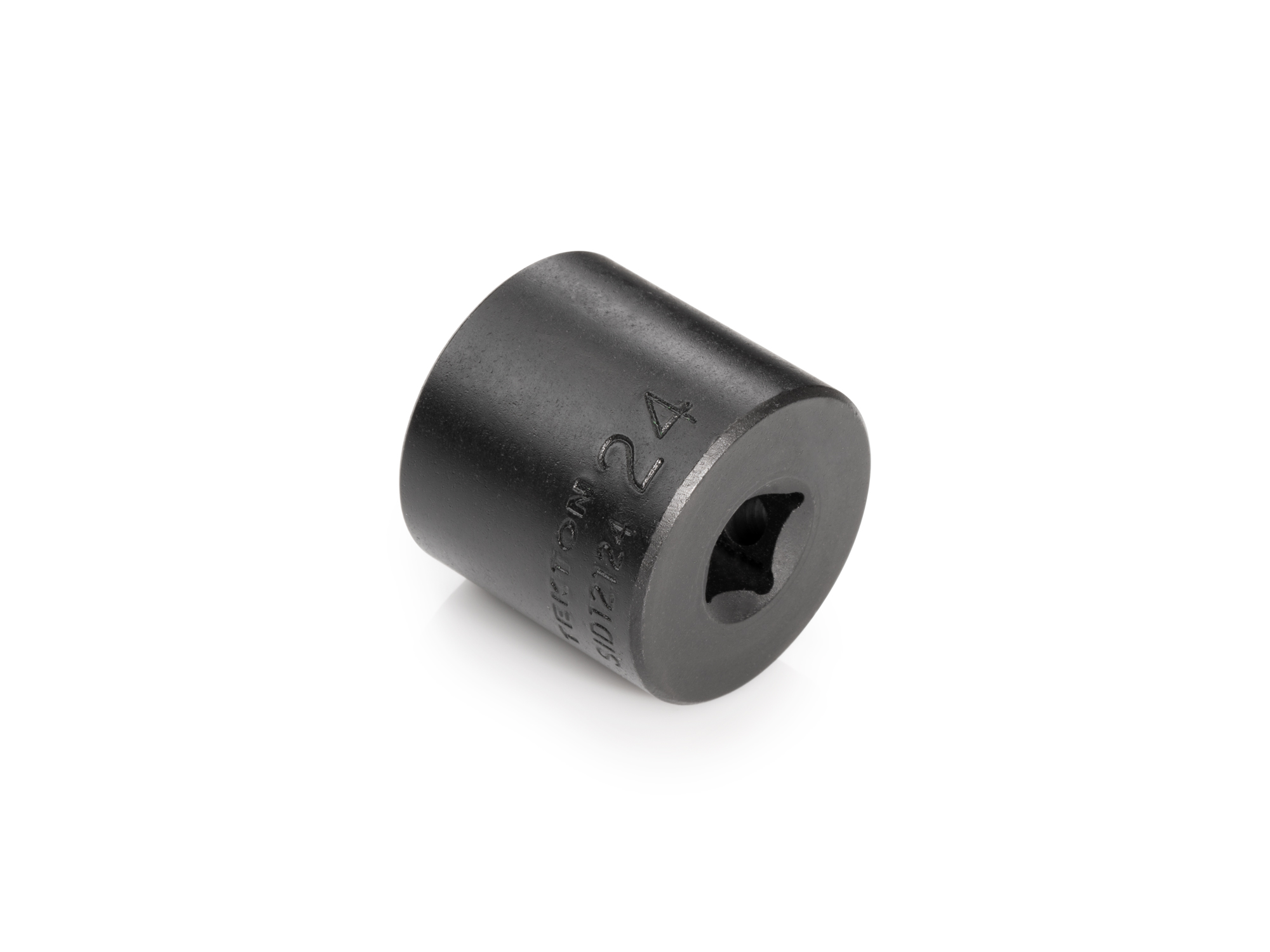 Size: 24 mm (Metric) 6-point standard/shallow impact socket. Has a high-visibility laser etched size marking and a permanent stamped size marking. SID12124.