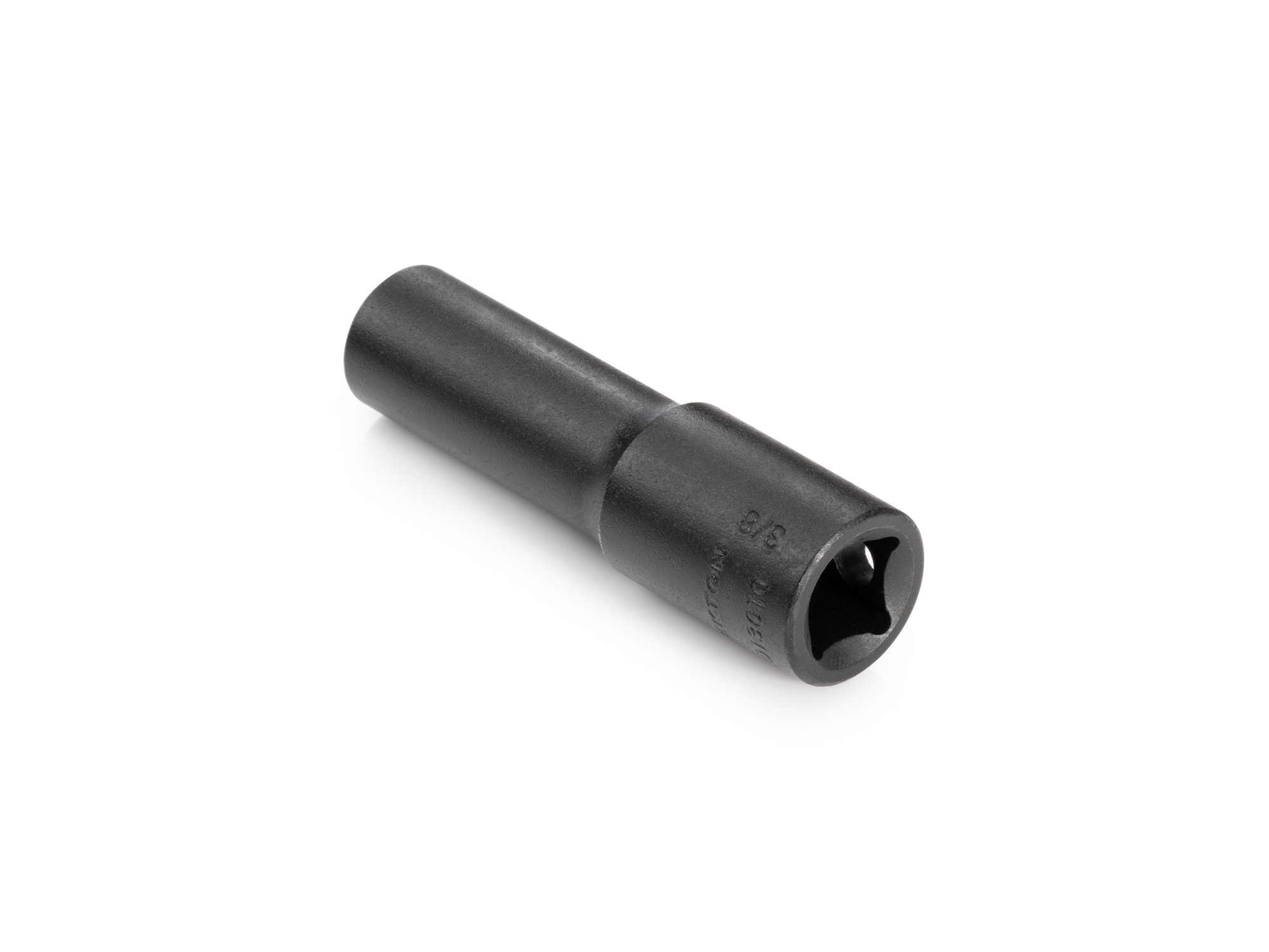 Size: 3/8 inch (SAE) 6-point deep impact socket. Has both a high-visibility laser etched size marking and a permanent stamped size marking. SID13010.