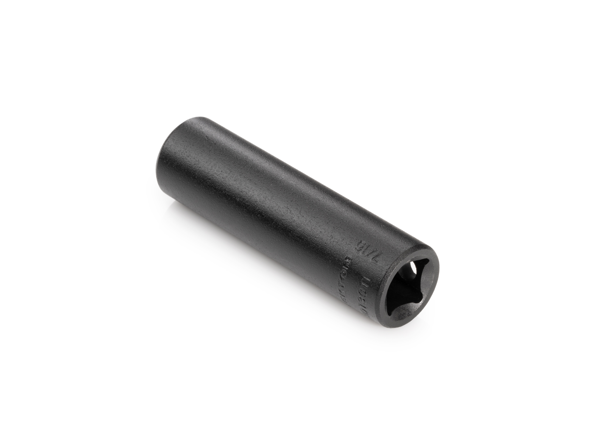 Size: 7/16 inch (SAE) 6-point deep impact socket. Has both a high-visibility laser etched size marking and a permanent stamped size marking. SID13011.