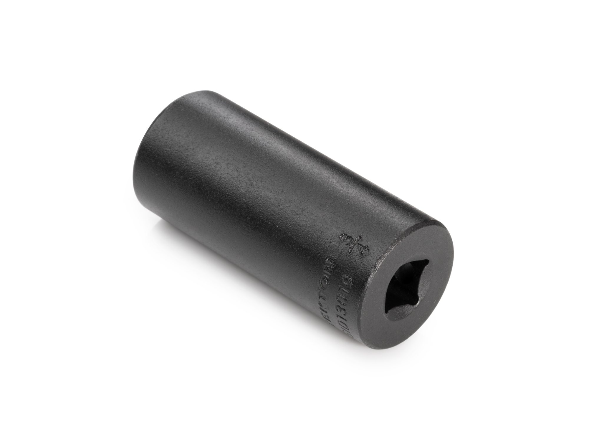 Size: 3/4 inch (SAE) 6-point deep impact socket. Has both a high-visibility laser etched size marking and a permanent stamped size marking. SID13019.