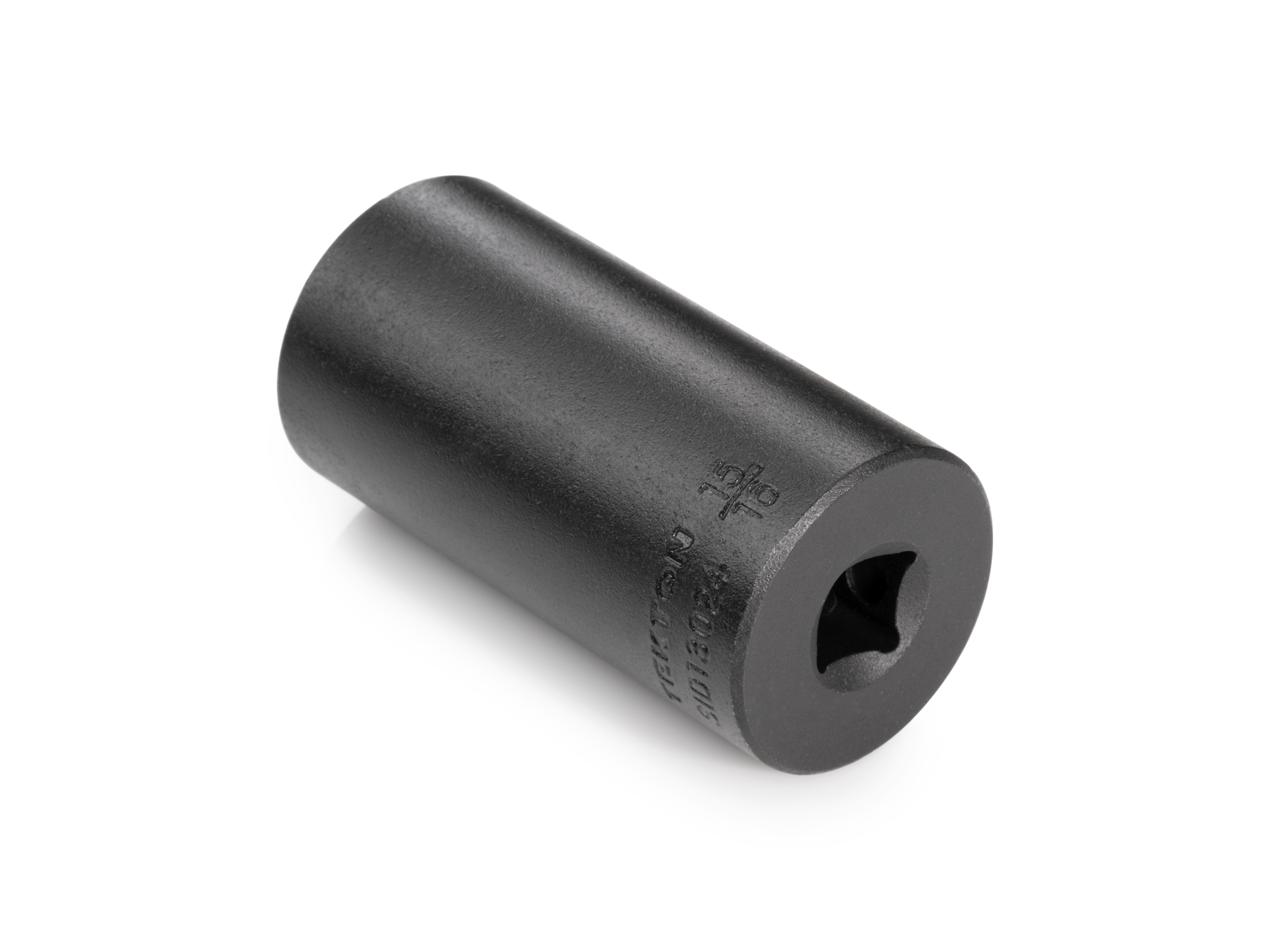 Size: 15/16 inch (SAE) 6-point deep impact socket. Has both a high-visibility laser etched size marking and a permanent stamped size marking. SID13024.