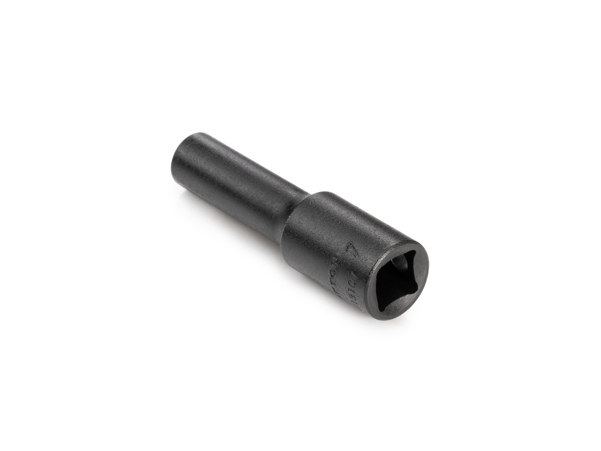 Size: 7 mm (Metric) 6-point deep impact socket. Has both a high-visibility laser etched size marking and a permanent stamped size marking. SID13107.