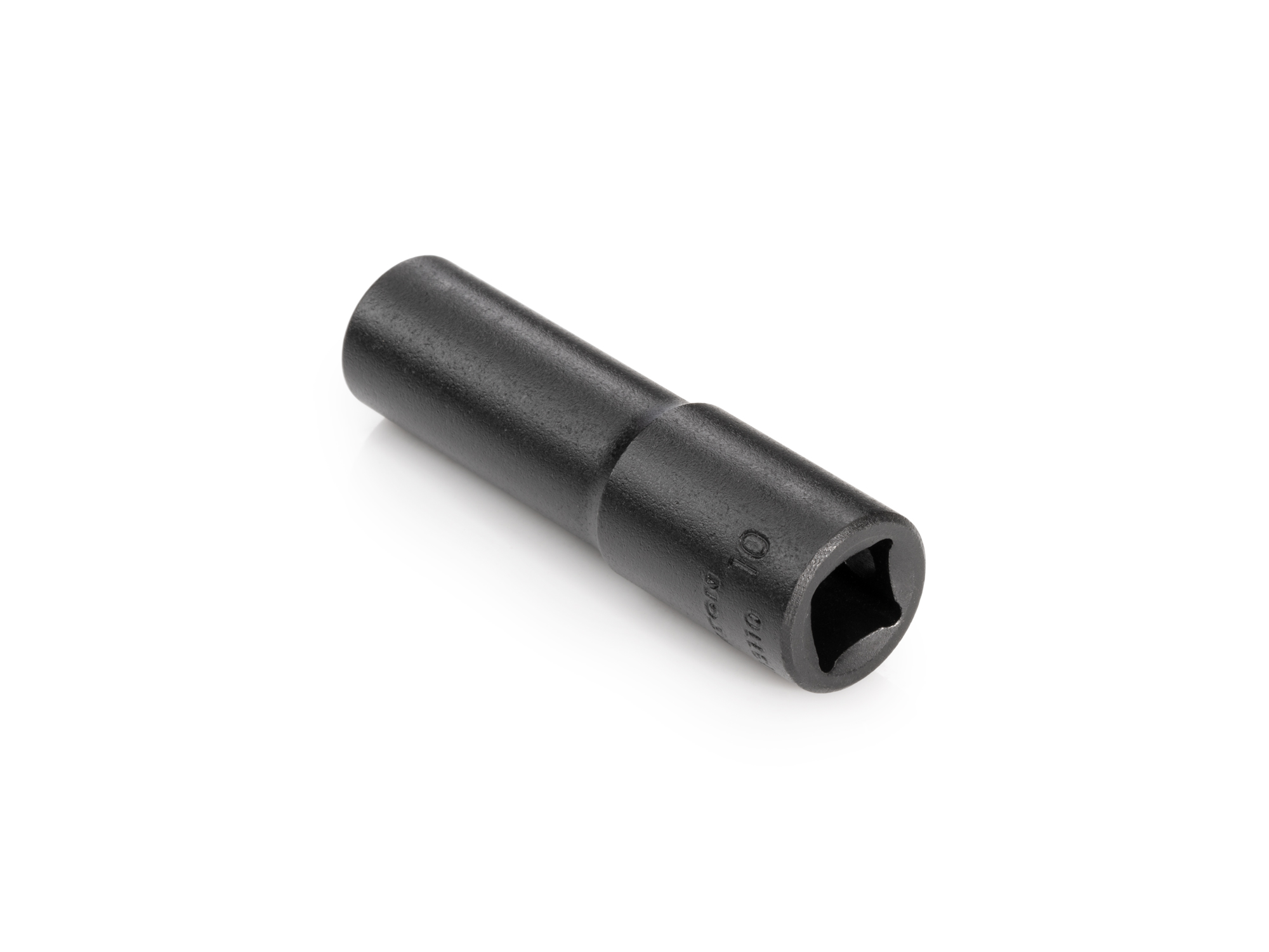 Size: 10 mm (Metric) 6-point deep impact socket. Has both a high-visibility laser etched size marking and a permanent stamped size marking. SID13110.