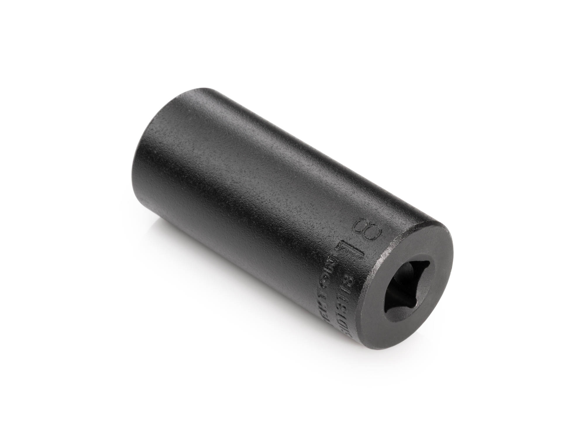 Size: 18 mm (Metric) 6-point deep impact socket. Has both a high-visibility laser etched size marking and a permanent stamped size marking. SID13118.