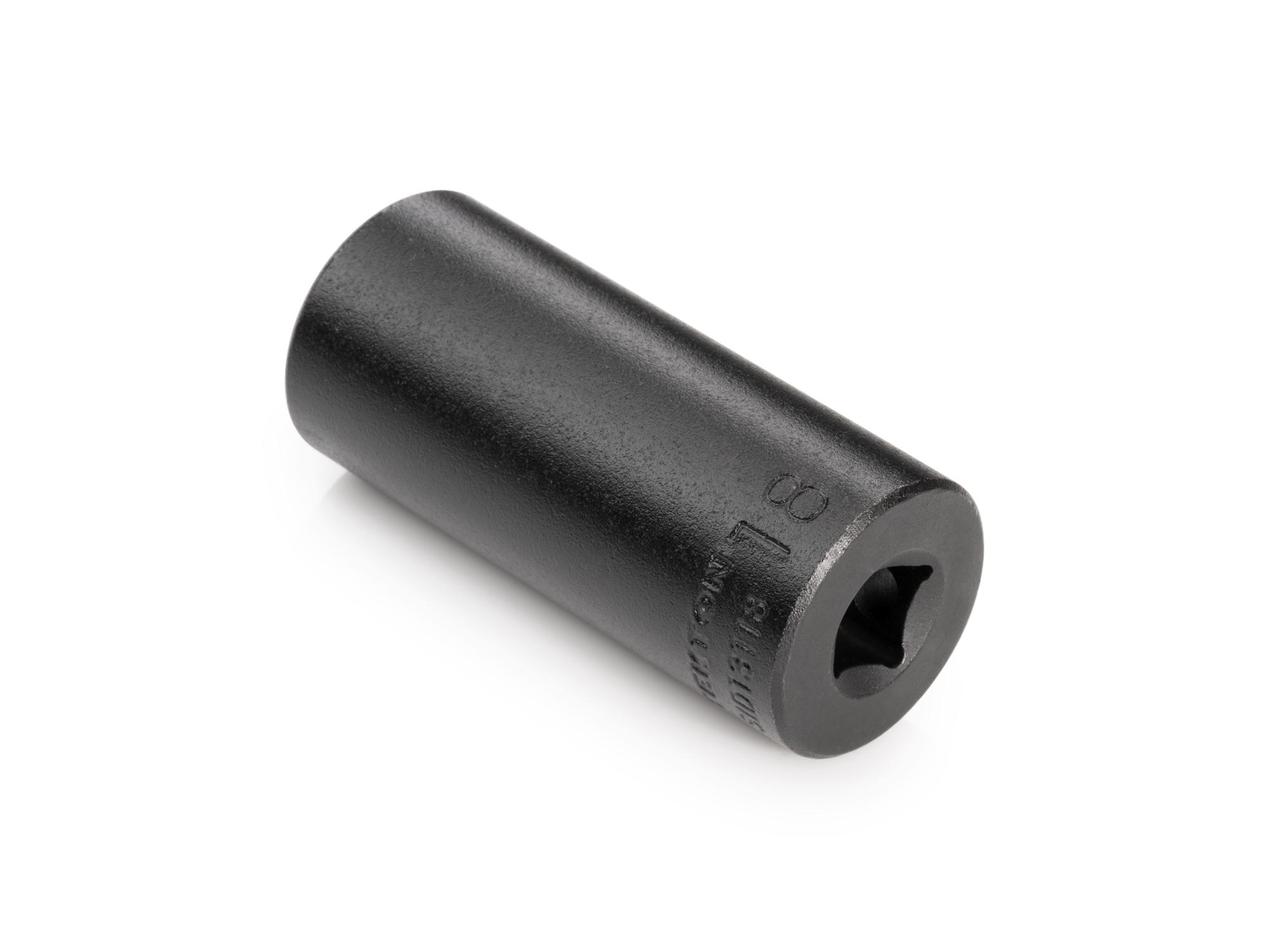 Back angle view of Tekton impact drive 6-point socket. Item #SID13118