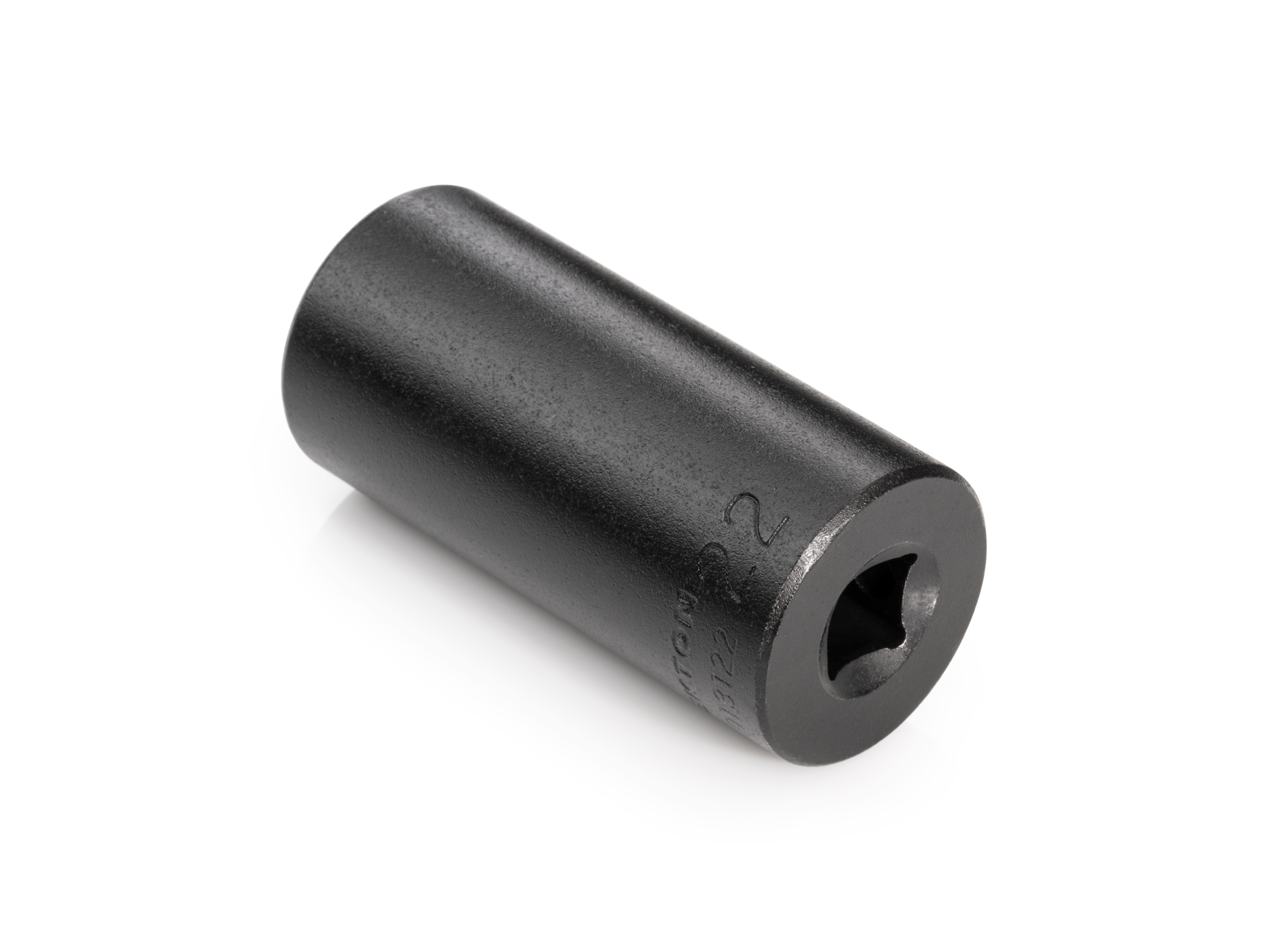 Size: 22 mm (Metric) 6-point deep impact socket. Has both a high-visibility laser etched size marking and a permanent stamped size marking. SID13122.