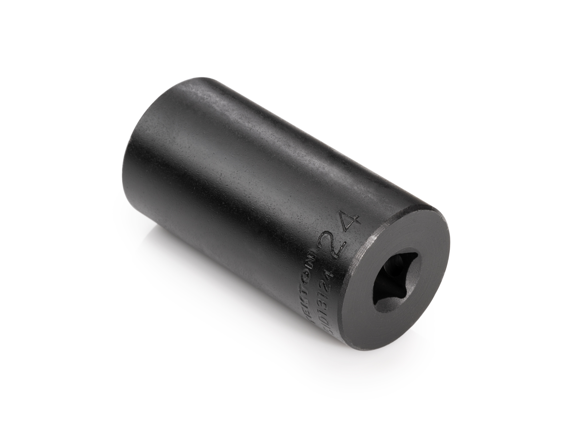 Size: 24 mm (Metric) 6-point deep impact socket. Has both a high-visibility laser etched size marking and a permanent stamped size marking. SID13124.