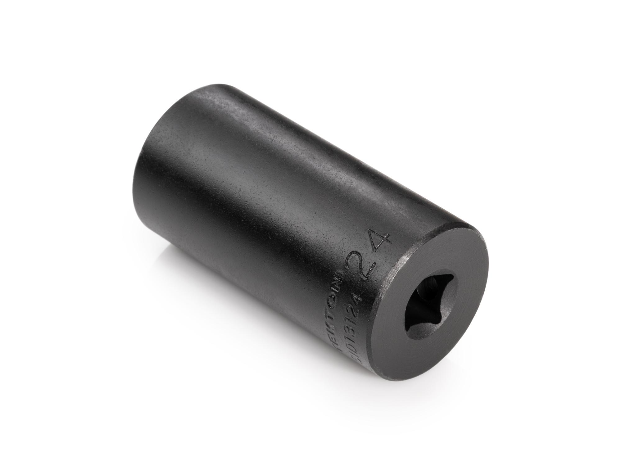 Back angle view of Tekton impact drive 6-point socket. Item #SID13124