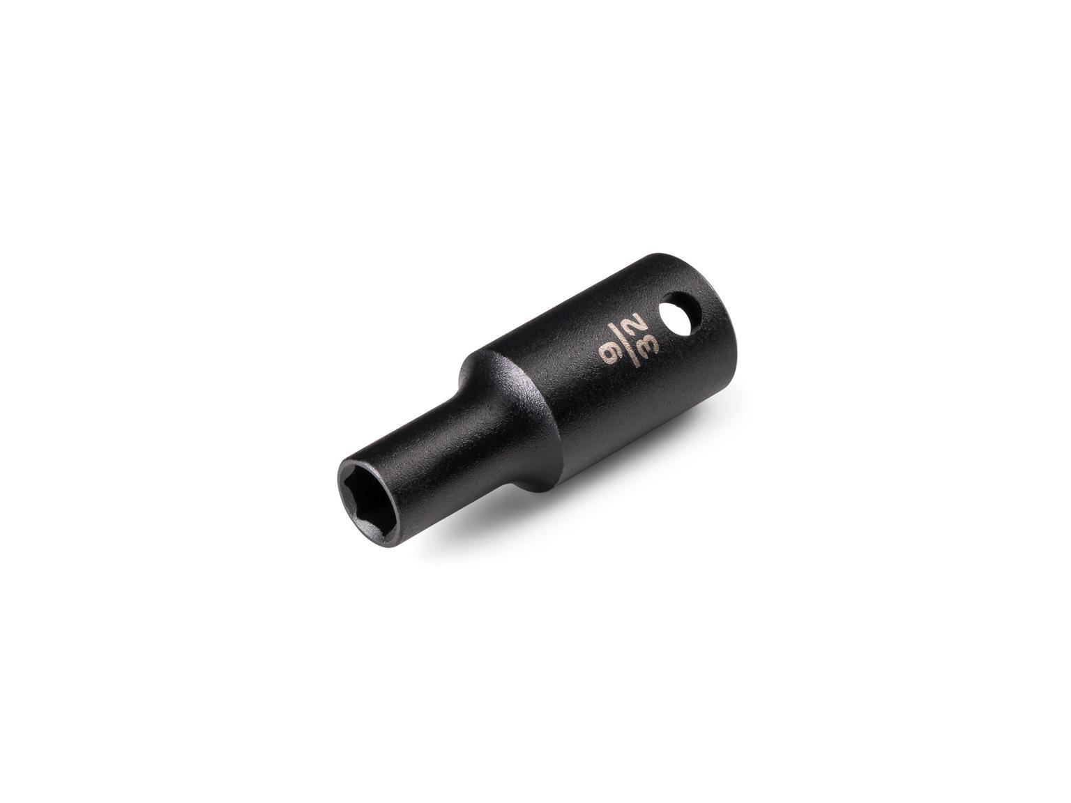 Front-right angle view of Tekton 9/32 inch impact drive 6-point socket. Item #SID14007
