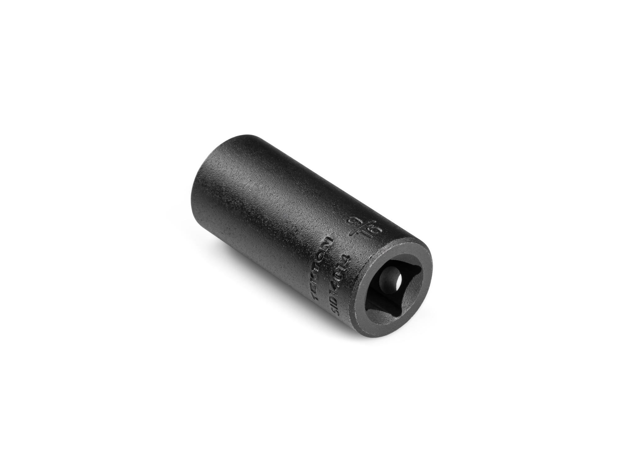 Back angle view of Tekton impact drive 6-point socket. Item #SID14014