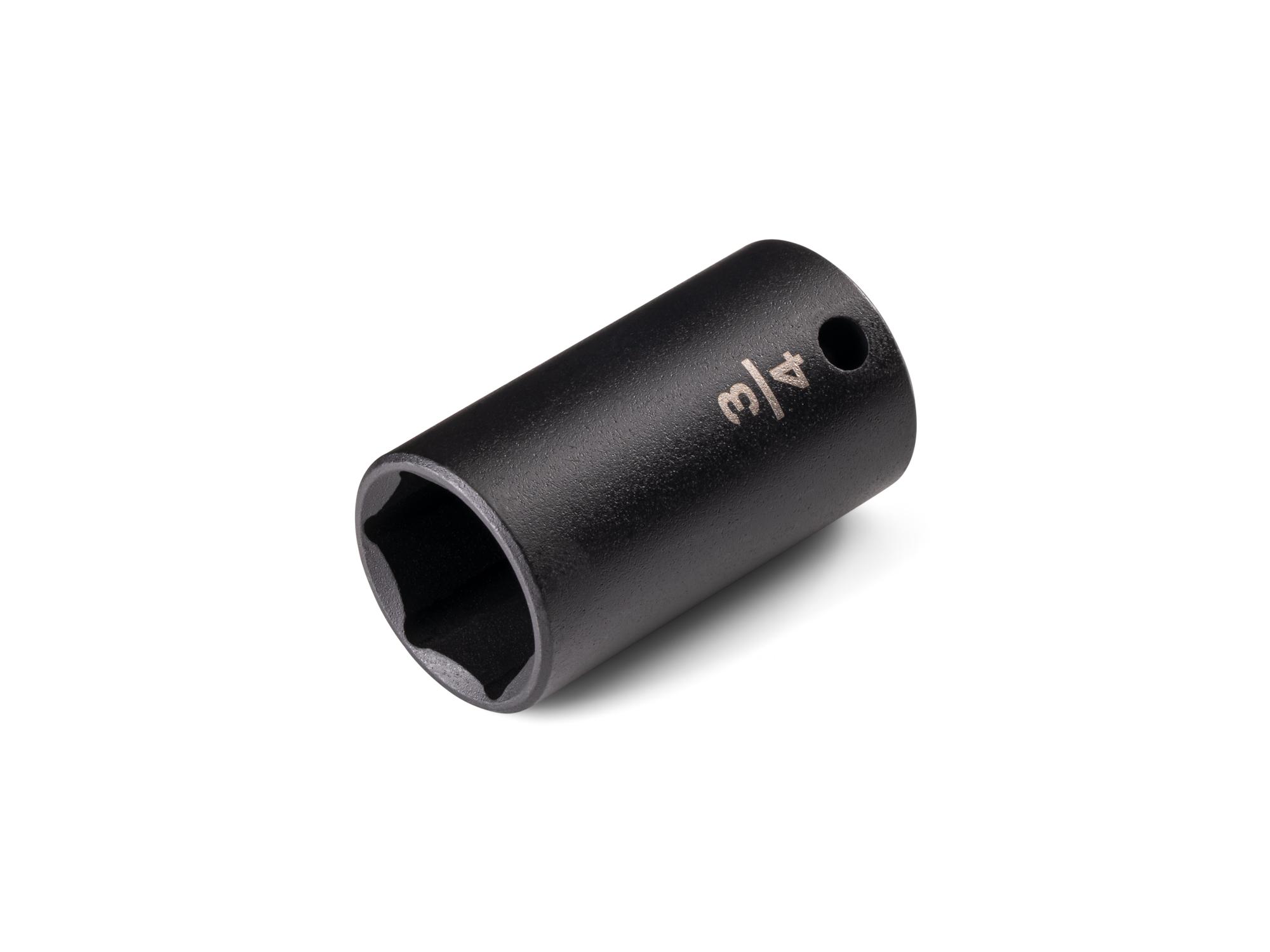 Front-right angle view of Tekton impact drive 6-point socket. Item #SID14019