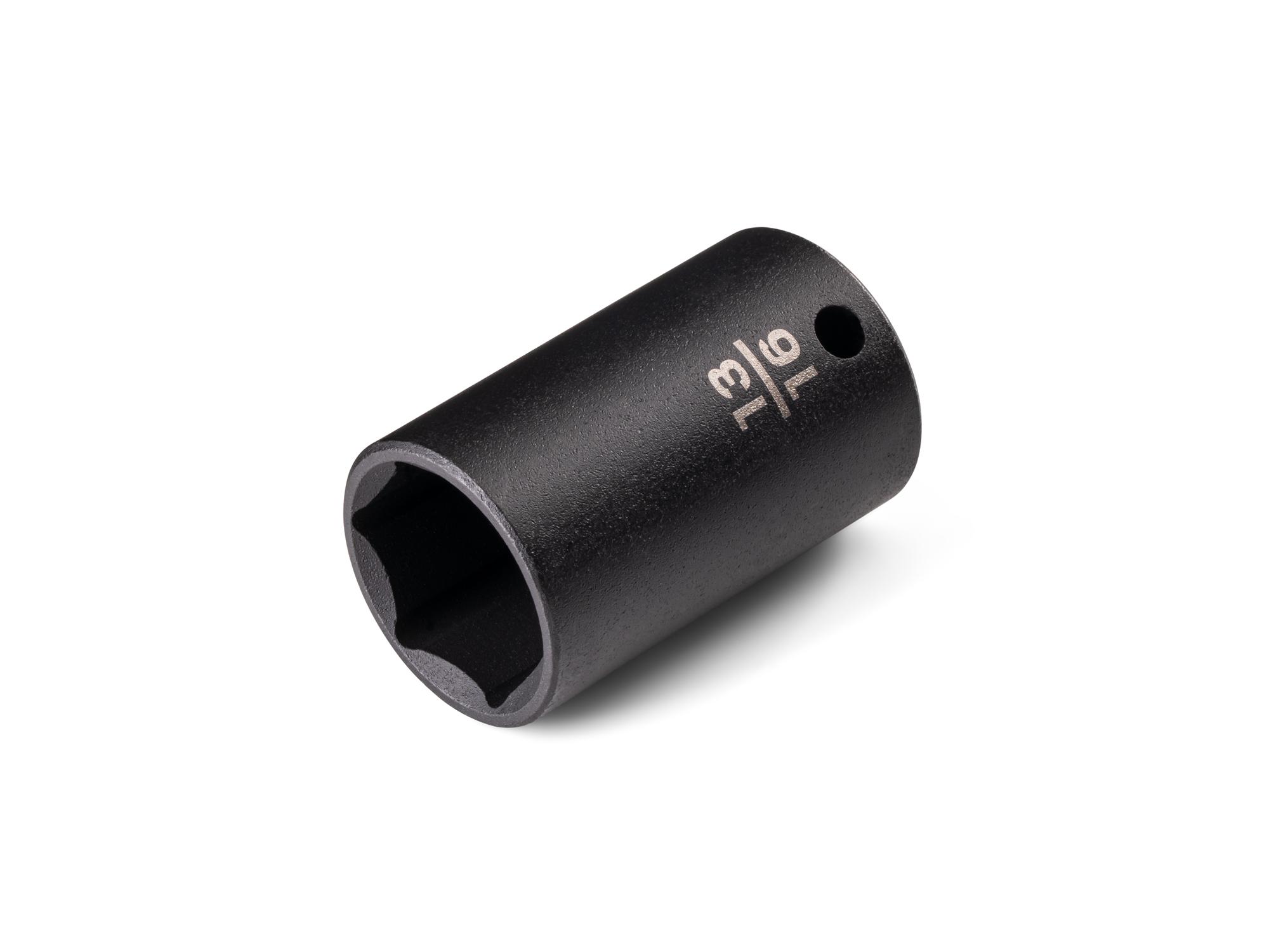 Front-right angle view of Tekton impact drive 6-point socket. Item #SID14021