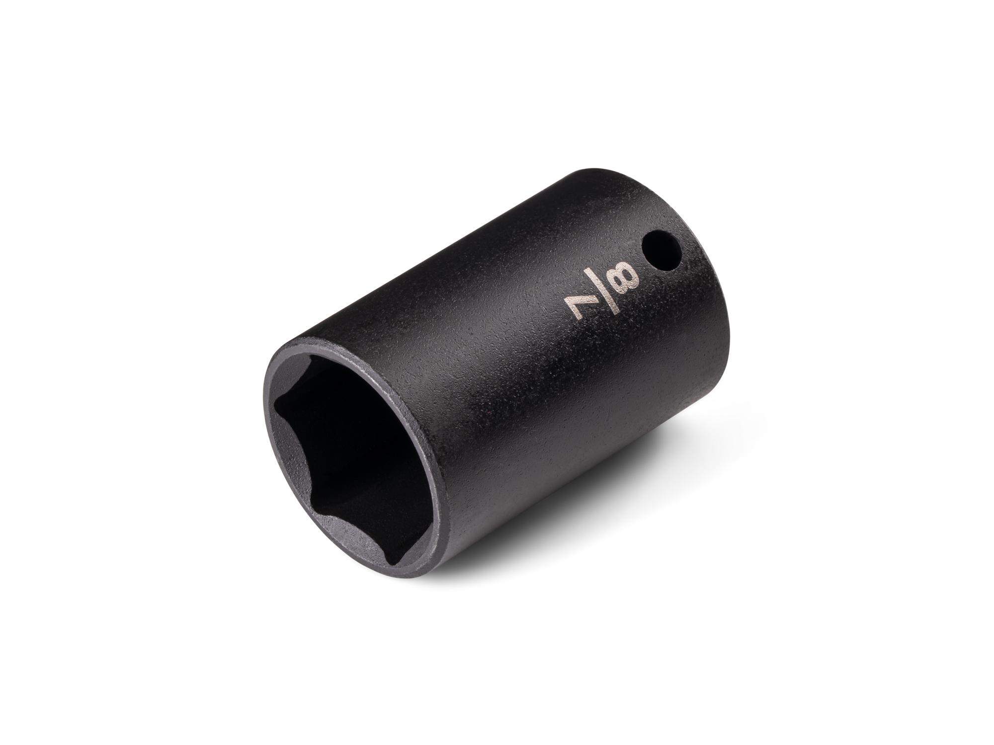 Front-right angle view of Tekton impact drive 6-point socket. Item #SID14022