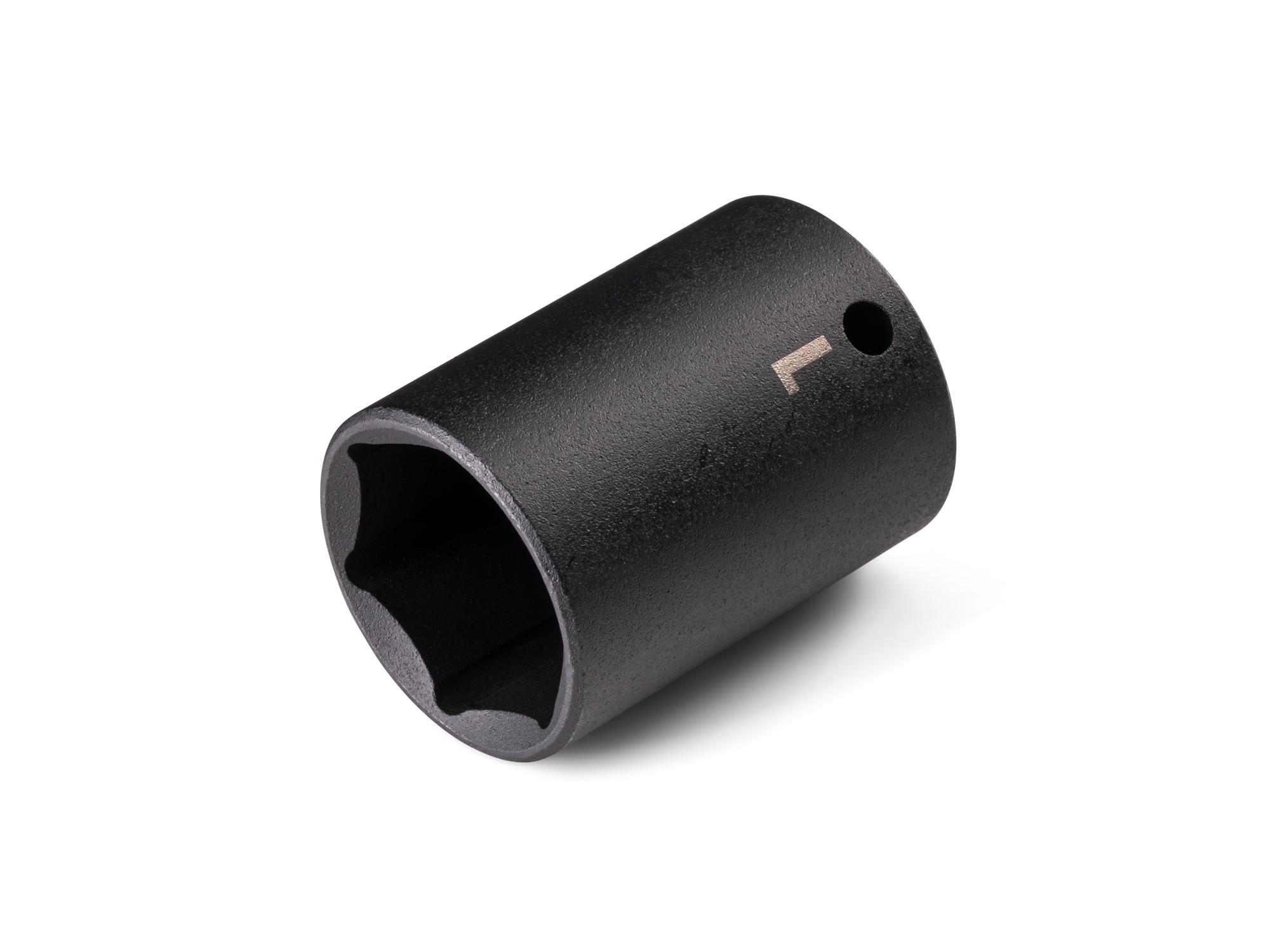 Front-right angle view of Tekton impact drive 6-point socket. Item #SID14025