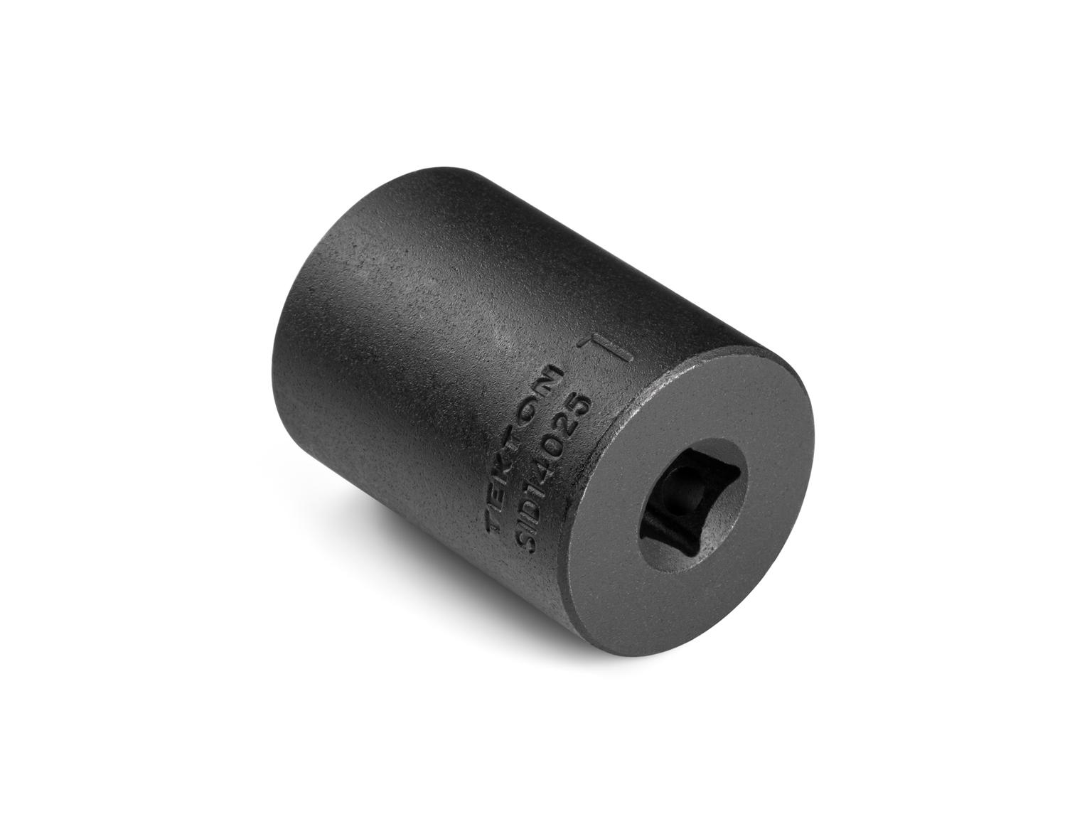 Back angle view of Tekton 1 inch impact drive 6-point socket. Item #SID14025