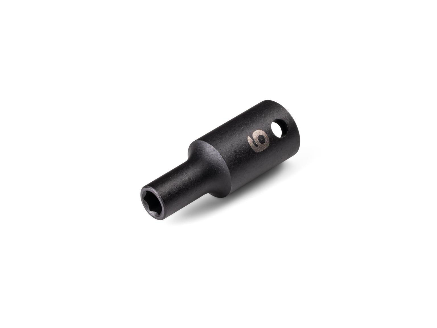 Front-right angle view of Tekton 6 millimeter impact drive 6-point socket. Item #SID14106