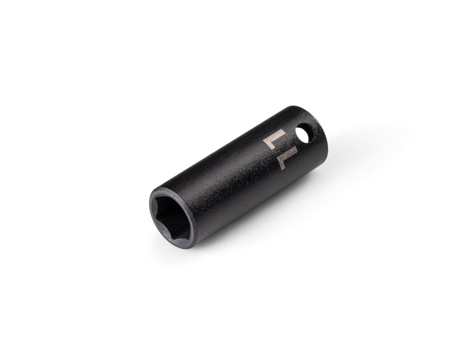Front-right angle view of Tekton 11 millimeter impact drive 6-point socket. Item #SID14111