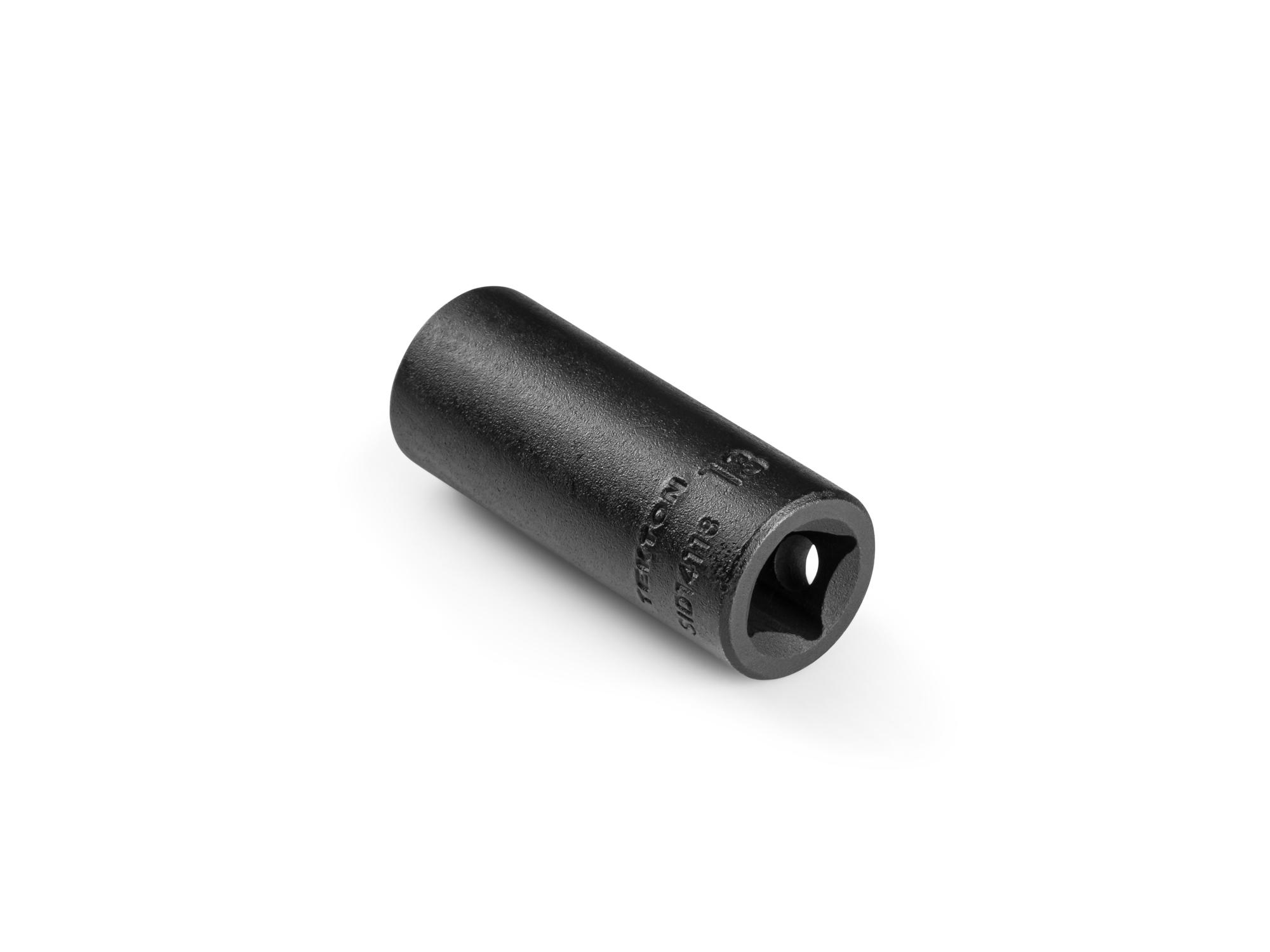 Back angle view of Tekton impact drive 6-point socket. Item #SID14113