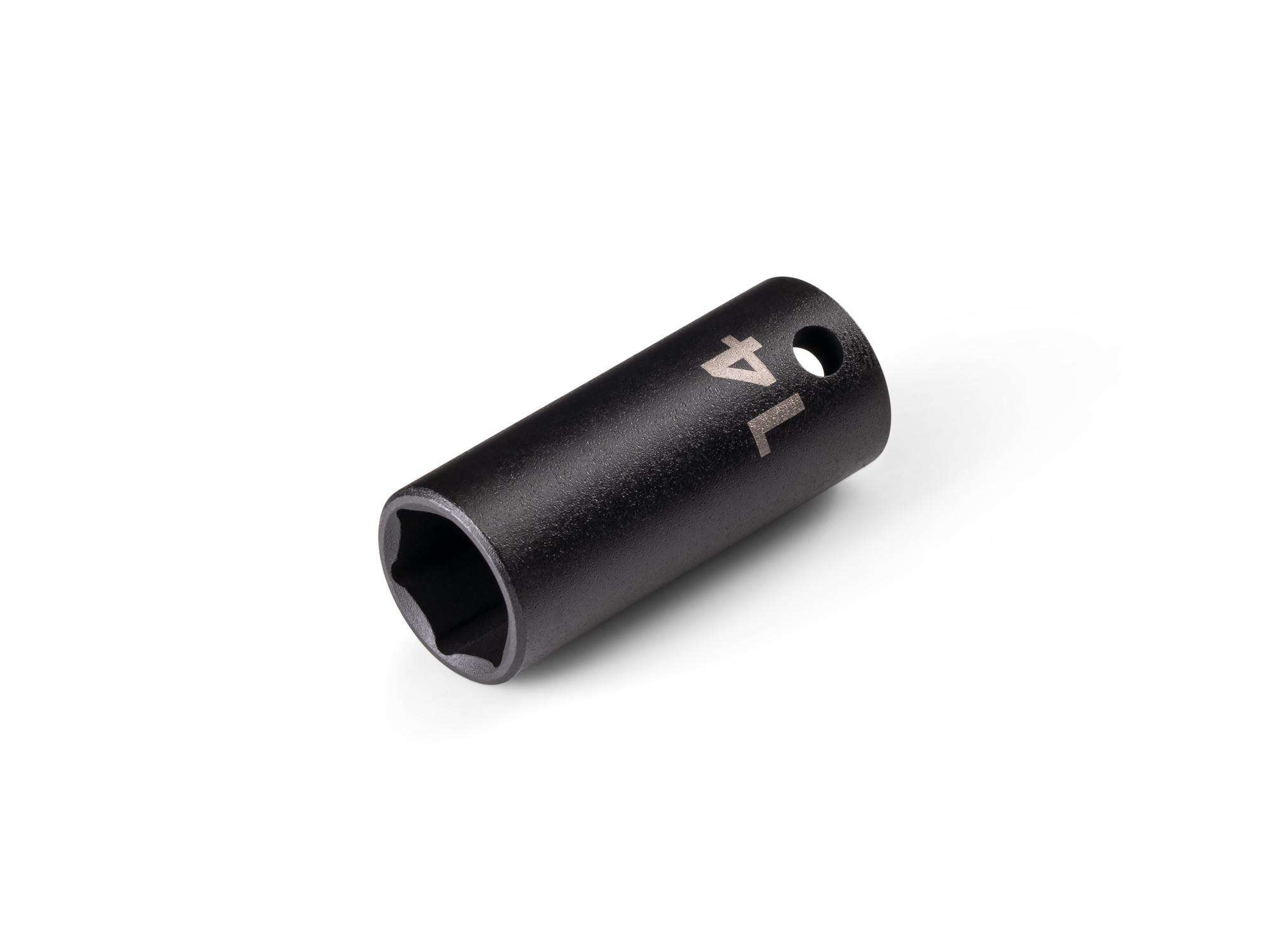 Front-right angle view of Tekton impact drive 6-point socket. Item #SID14114