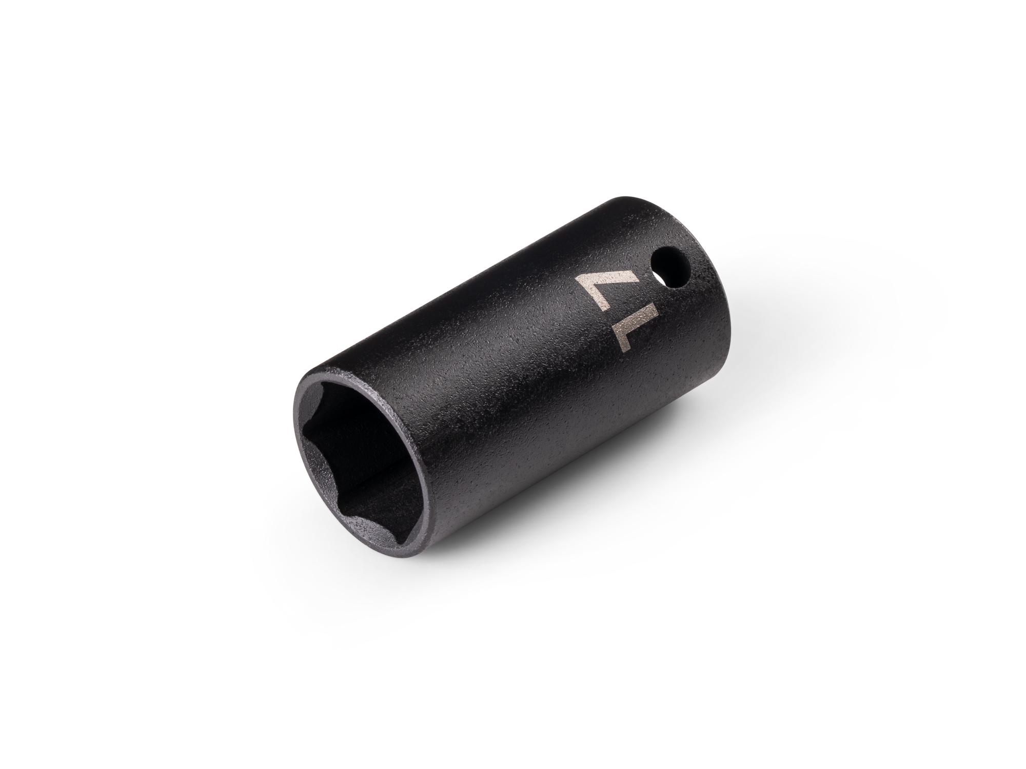 Front-right angle view of Tekton impact drive 6-point socket. Item #SID14117