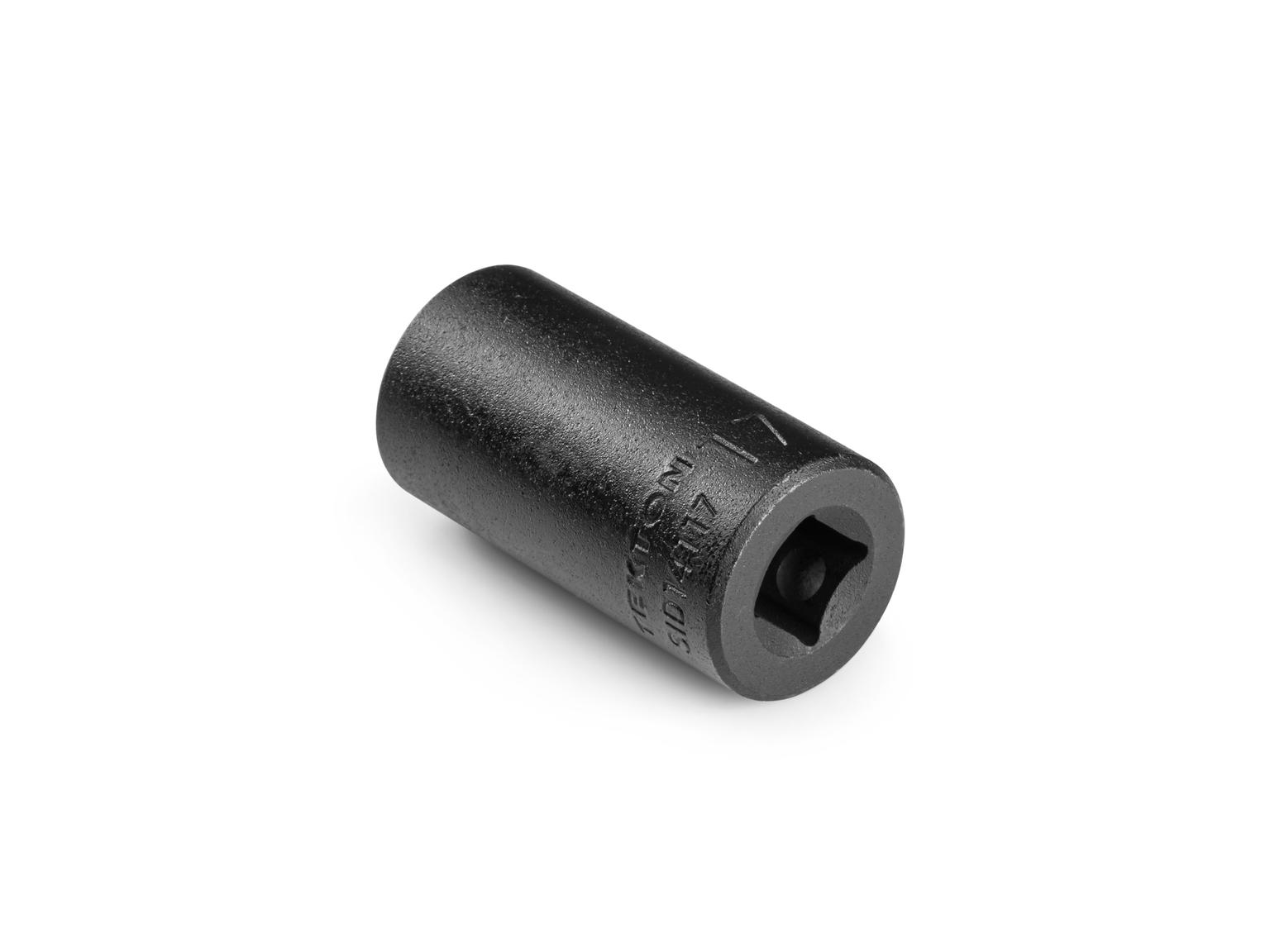 Back angle view of Tekton 17 millimeter impact drive 6-point socket. Item #SID14117