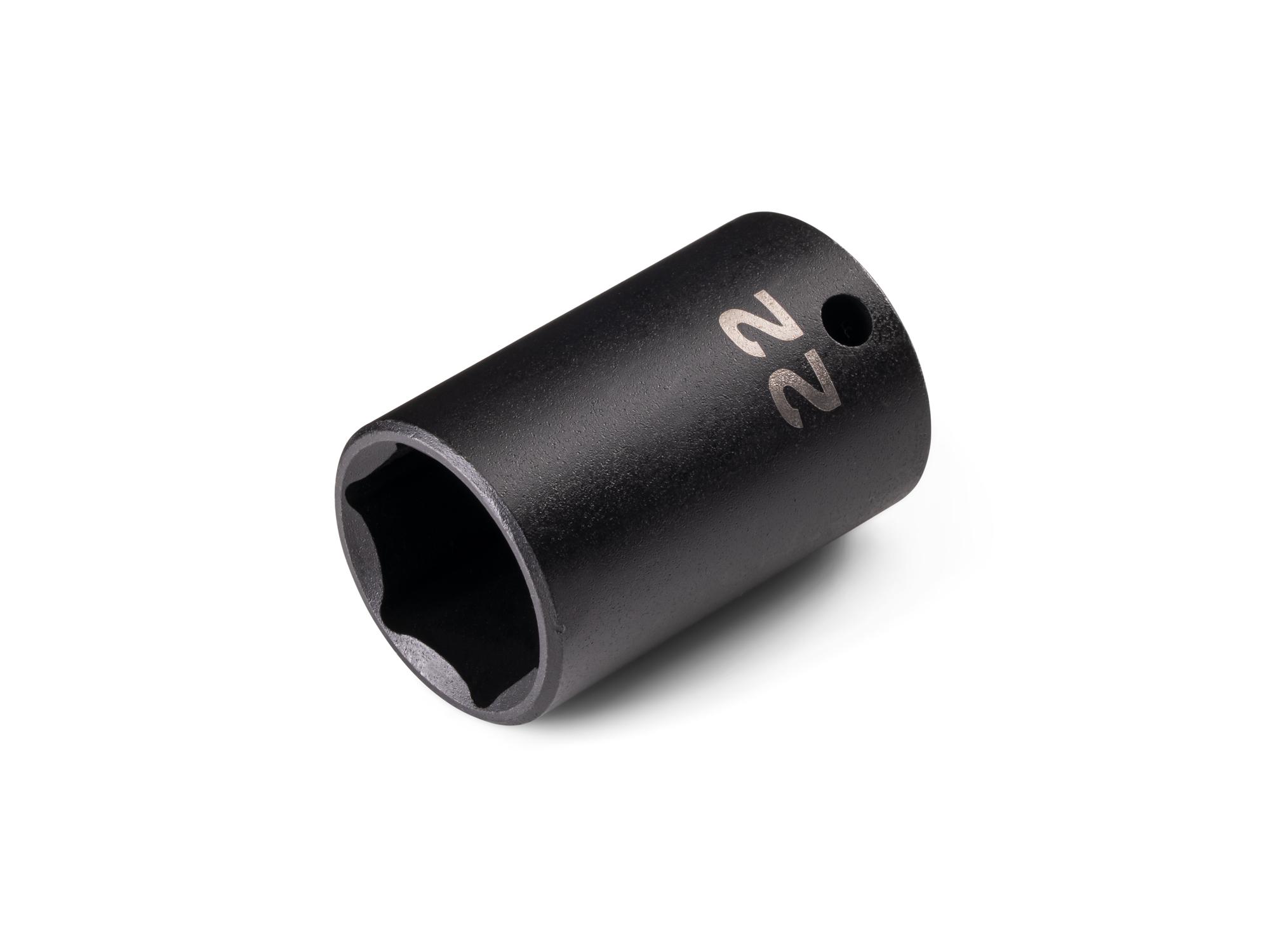 Front-right angle view of Tekton impact drive 6-point socket. Item #SID14122