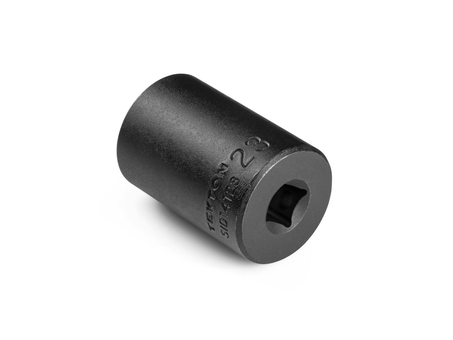 Back angle view of Tekton 23 millimeter impact drive 6-point socket. Item #SID14123