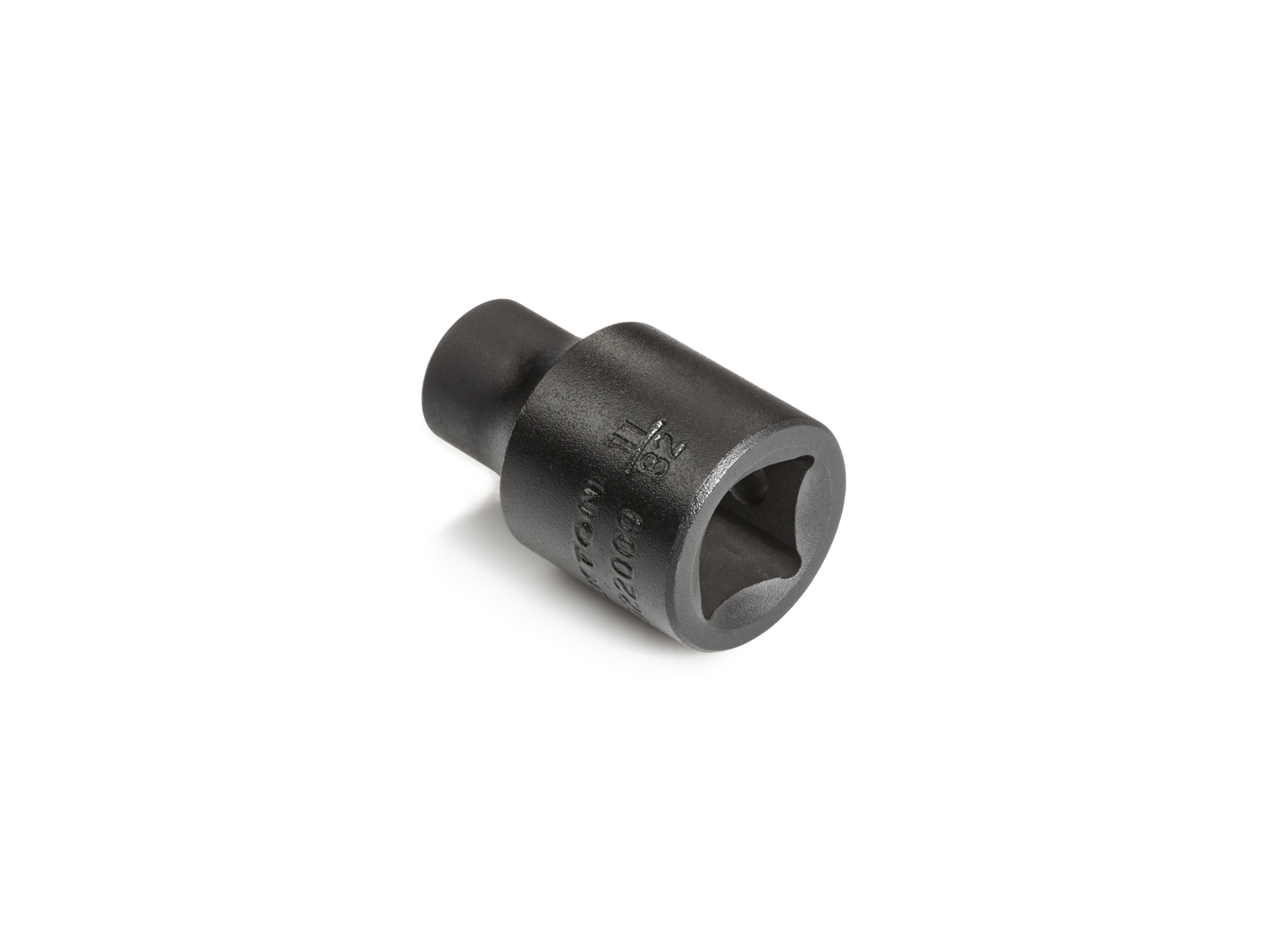 Size: 11/32 inch (SAE) 6-point standard/shallow impact socket. Has a high-visibility laser etched size marking and a permanent stamped size marking. SID22009.