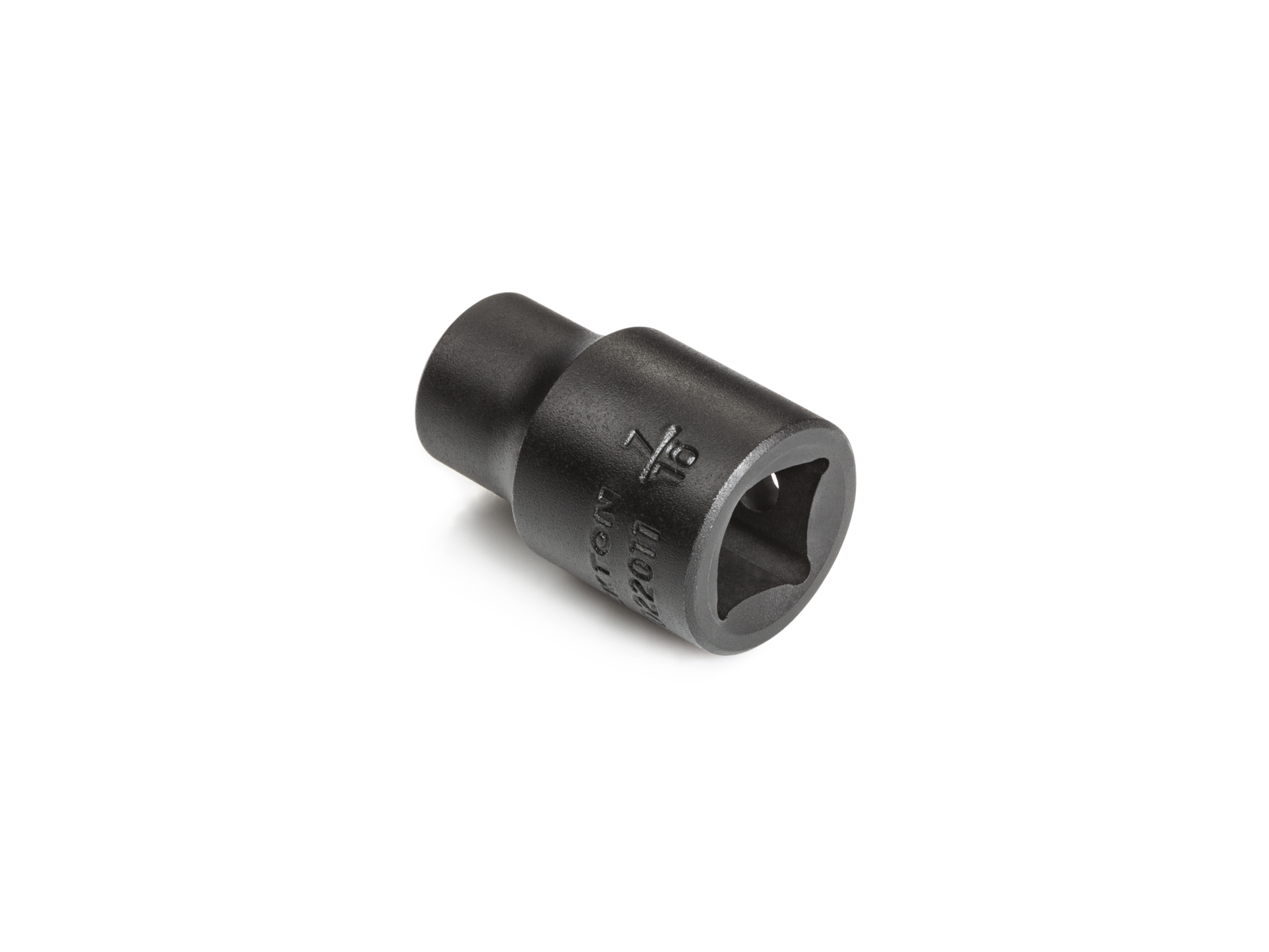 Size: 7/16 inch (SAE) 6-point standard/shallow impact socket. Has a high-visibility laser etched size marking and a permanent stamped size marking. SID22011.