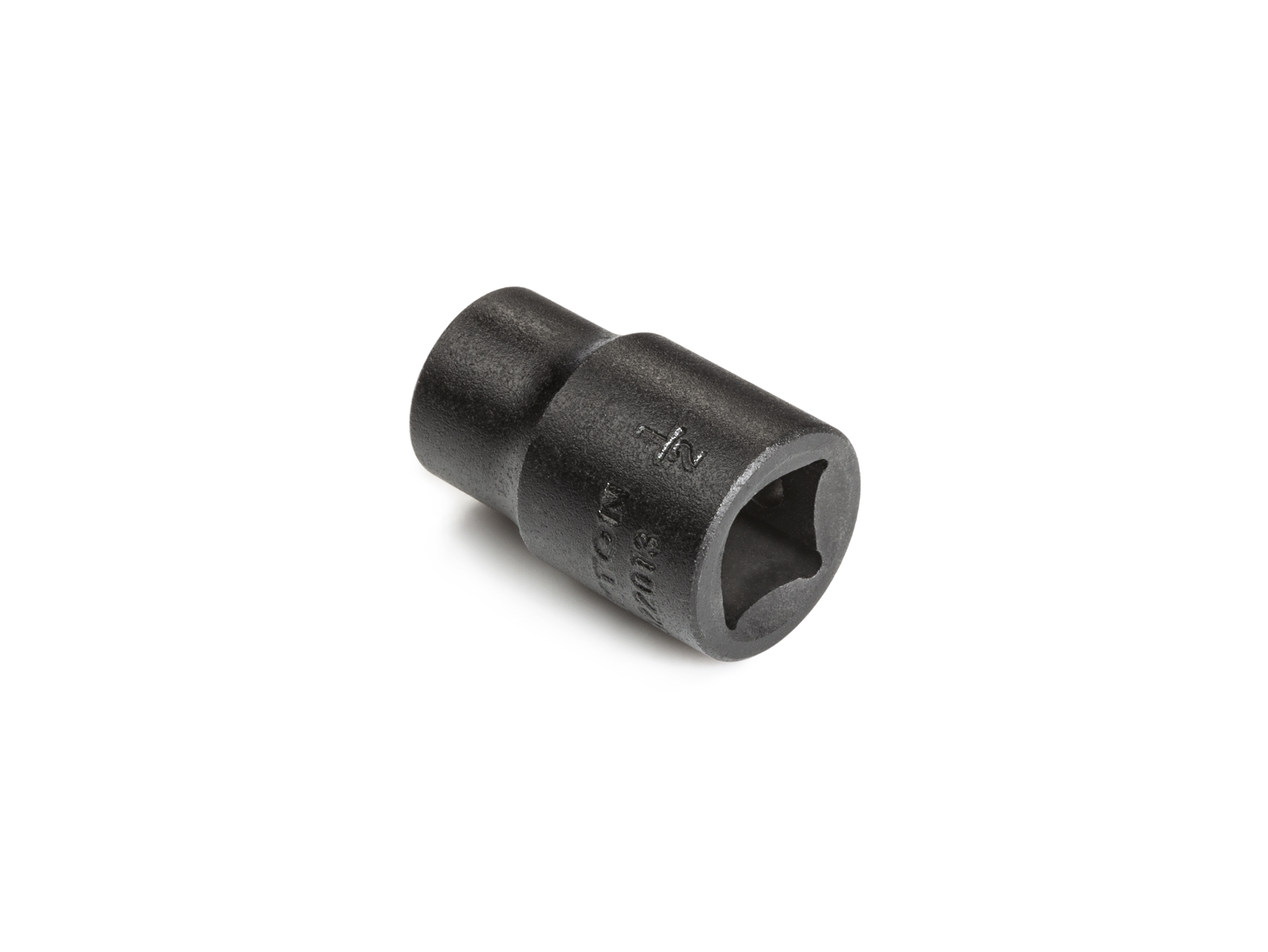 Size: 1/2 inch (SAE) 6-point standard/shallow impact socket. Has a high-visibility laser etched size marking and a permanent stamped size marking. SID22013.