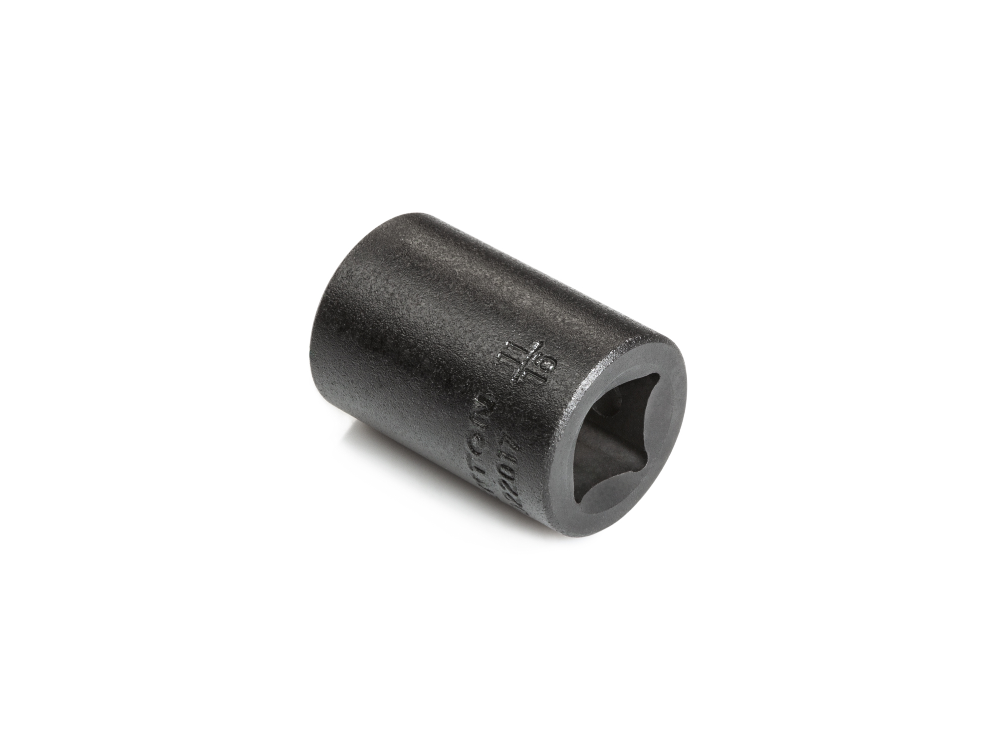 Size: 11/16 inch (SAE) 6-point standard/shallow impact socket. Has a high-visibility laser etched size marking and a permanent stamped size marking. SID22017.