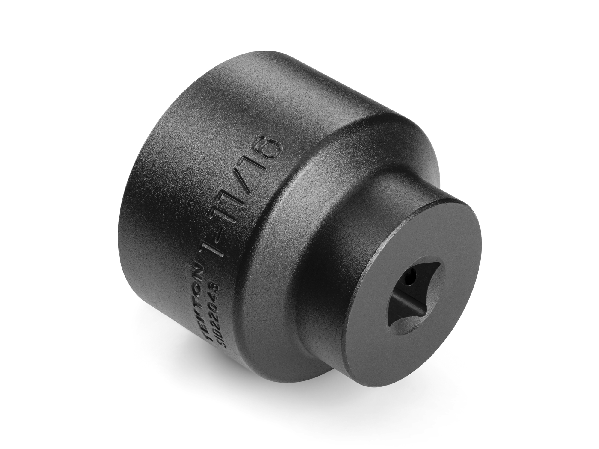 Back angle view of Tekton 1 11/16 inch impact drive 6-point socket set. Item #SID22043
