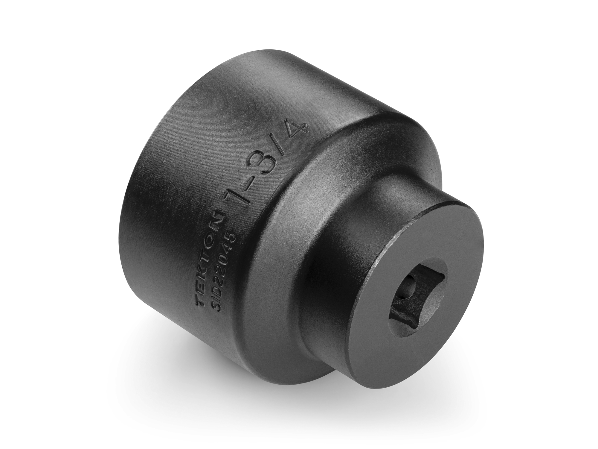 Back angle view of Tekton 1 3/4 inch impact drive 6-point socket set. Item #SID22045