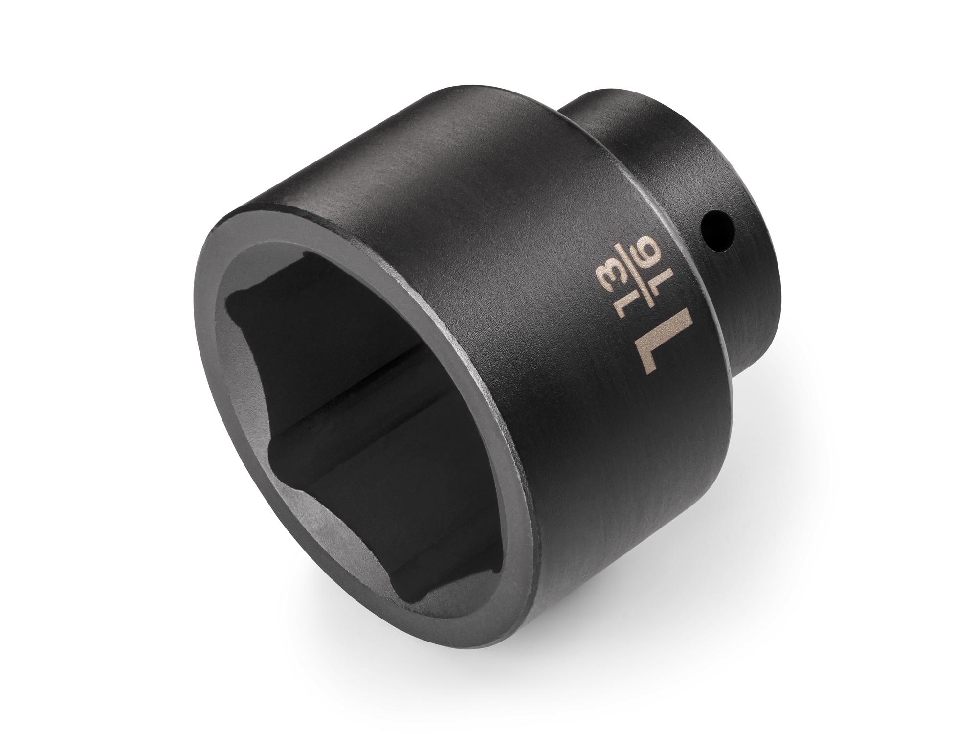 Front-right angle view of Tekton impact drive 6-point socket. Item #SID22046