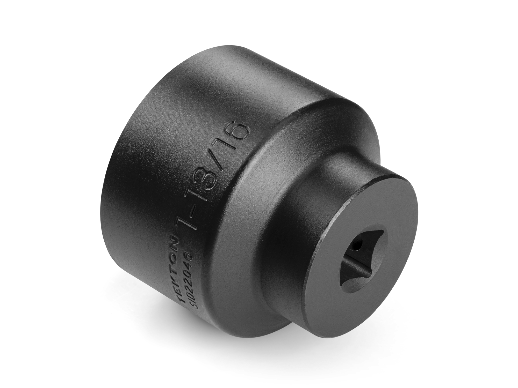 Back angle view of Tekton 1 13/16 inch impact drive 6-point socket set. Item #SID22046