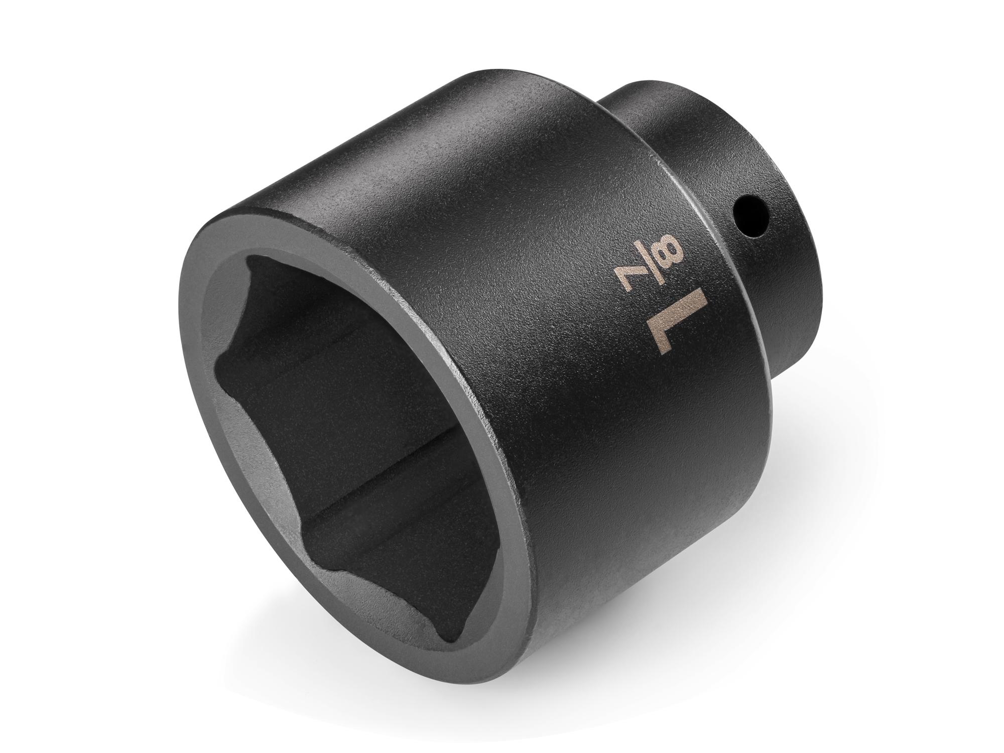 Front-right angle view of Tekton impact drive 6-point socket. Item #SID22048