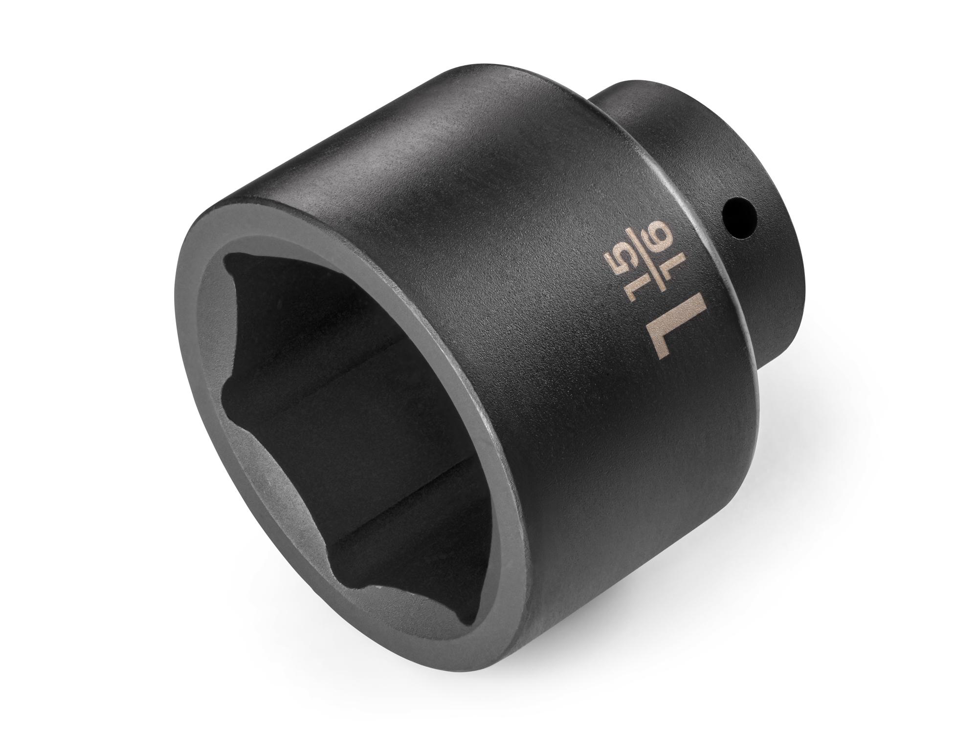 Front-right angle view of Tekton impact drive 6-point socket. Item #SID22049