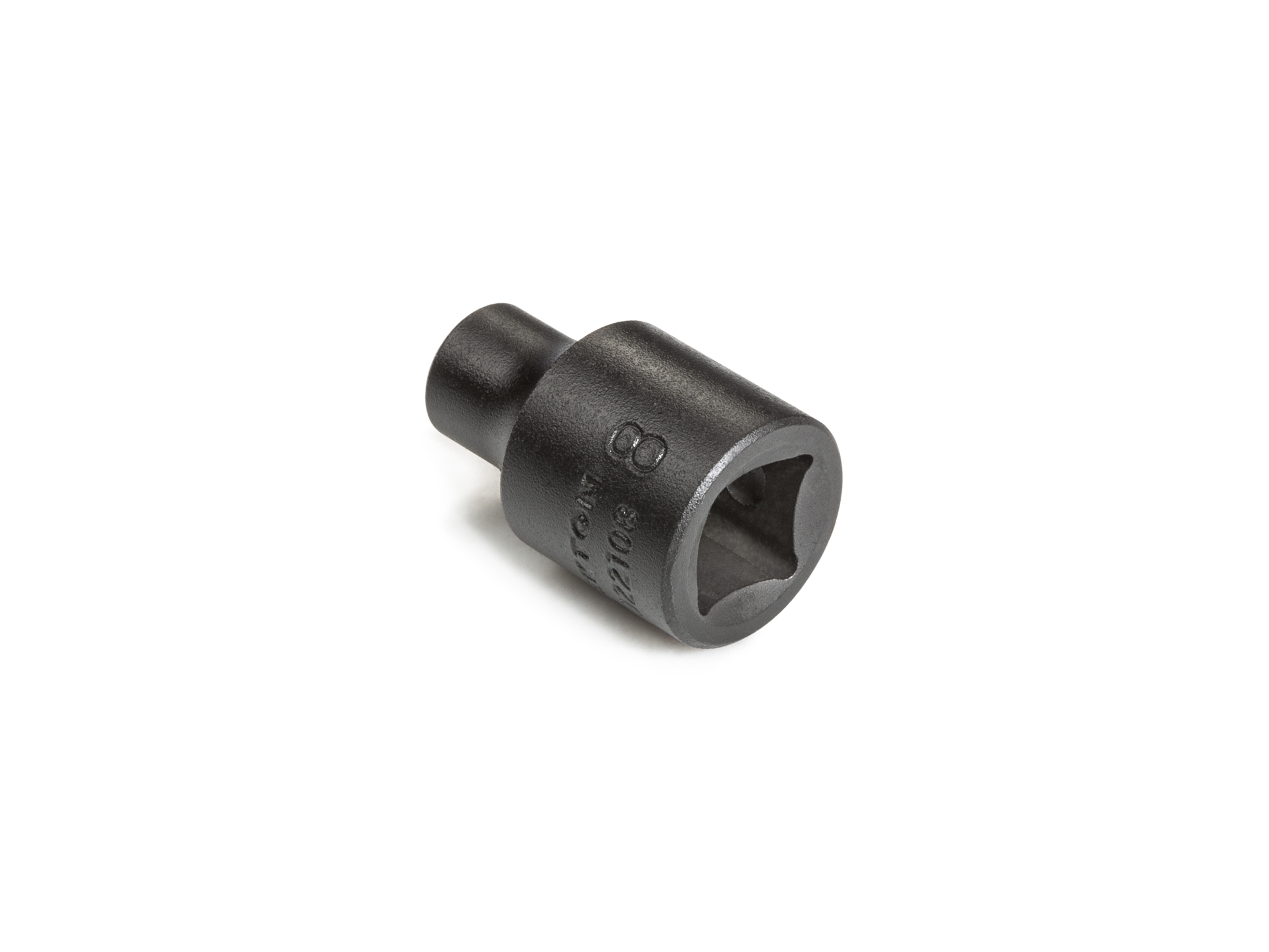 Size: 8 mm (Metric) 6-point standard/shallow impact socket. Has a high-visibility laser etched size marking and a permanent stamped size marking. SID22108.