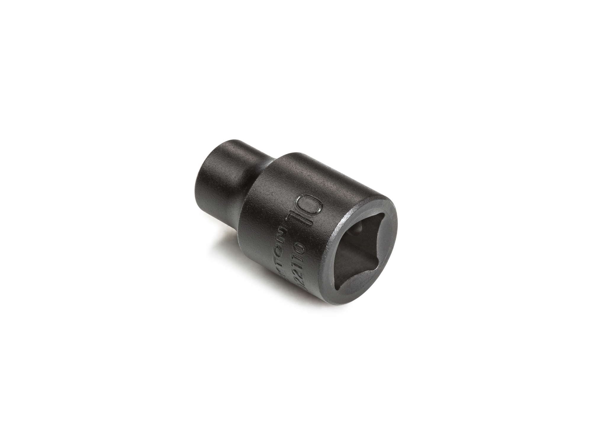 Size: 10 mm (Metric) 6-point standard/shallow impact socket. Has a high-visibility laser etched size marking and a permanent stamped size marking. SID22110.