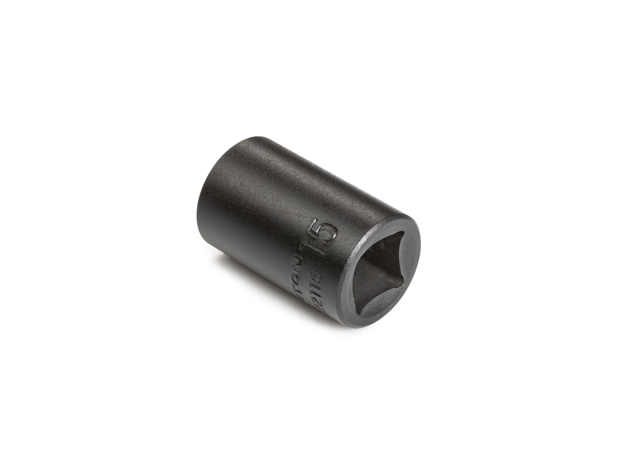 Size: 15 mm (Metric) 6-point standard/shallow impact socket. Has a high-visibility laser etched size marking and a permanent stamped size marking. SID22115.