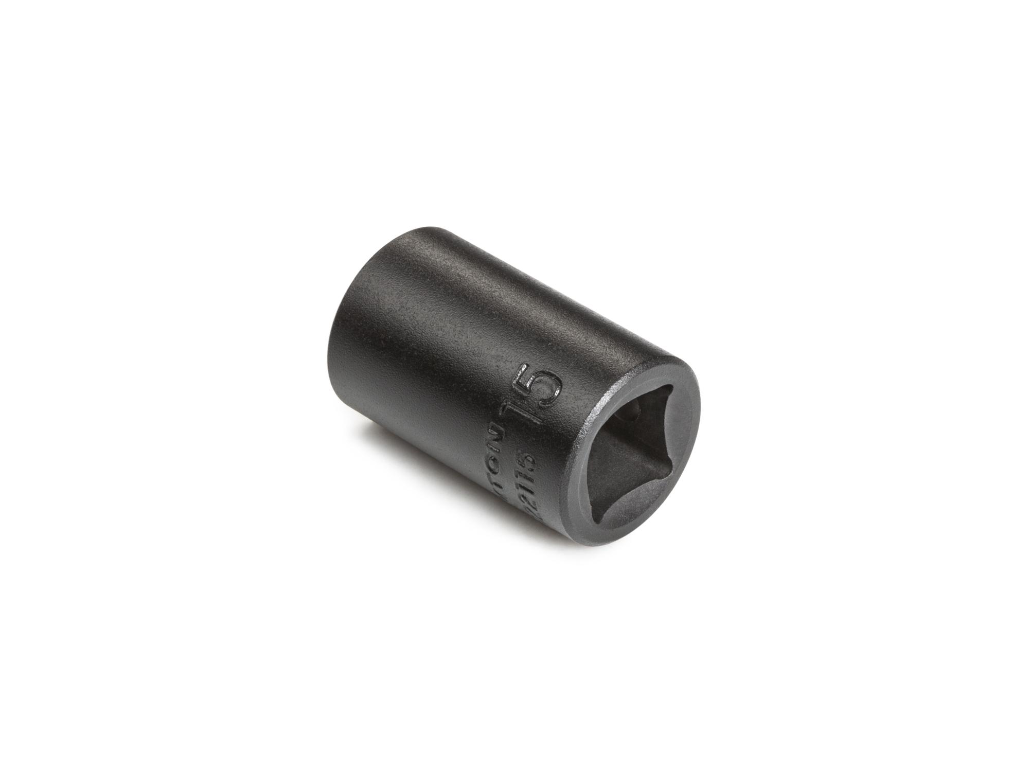 Back angle view of Tekton impact drive 6-point socket. Item #SID22115