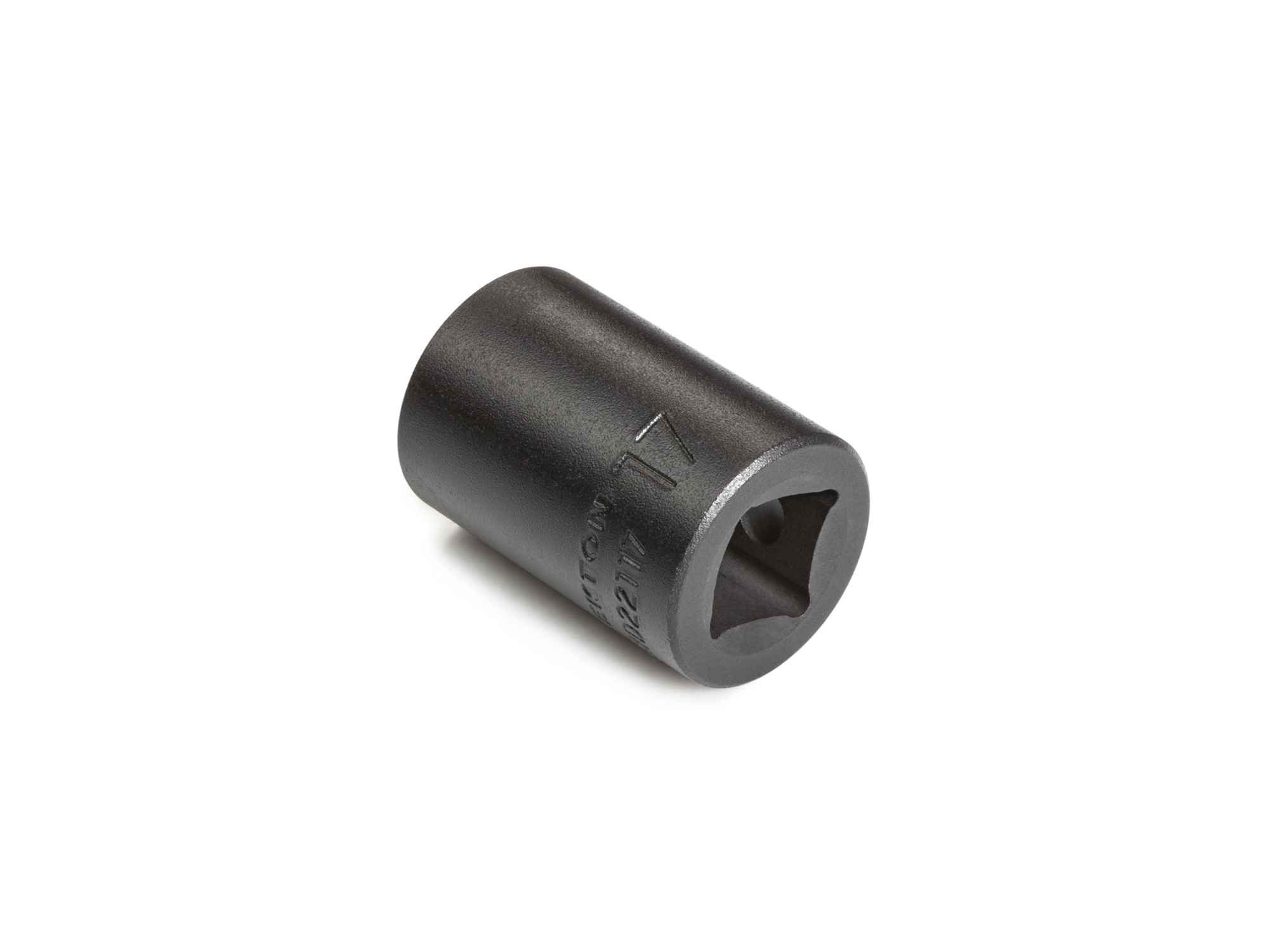 Size: 17 mm (Metric) 6-point standard/shallow impact socket. Has a high-visibility laser etched size marking and a permanent stamped size marking. SID22117.