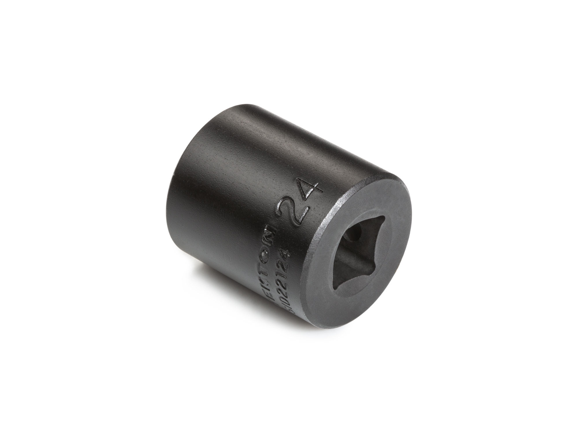 Size: 24 mm (Metric) 6-point standard/shallow impact socket. Has a high-visibility laser etched size marking and a permanent stamped size marking. SID22124.