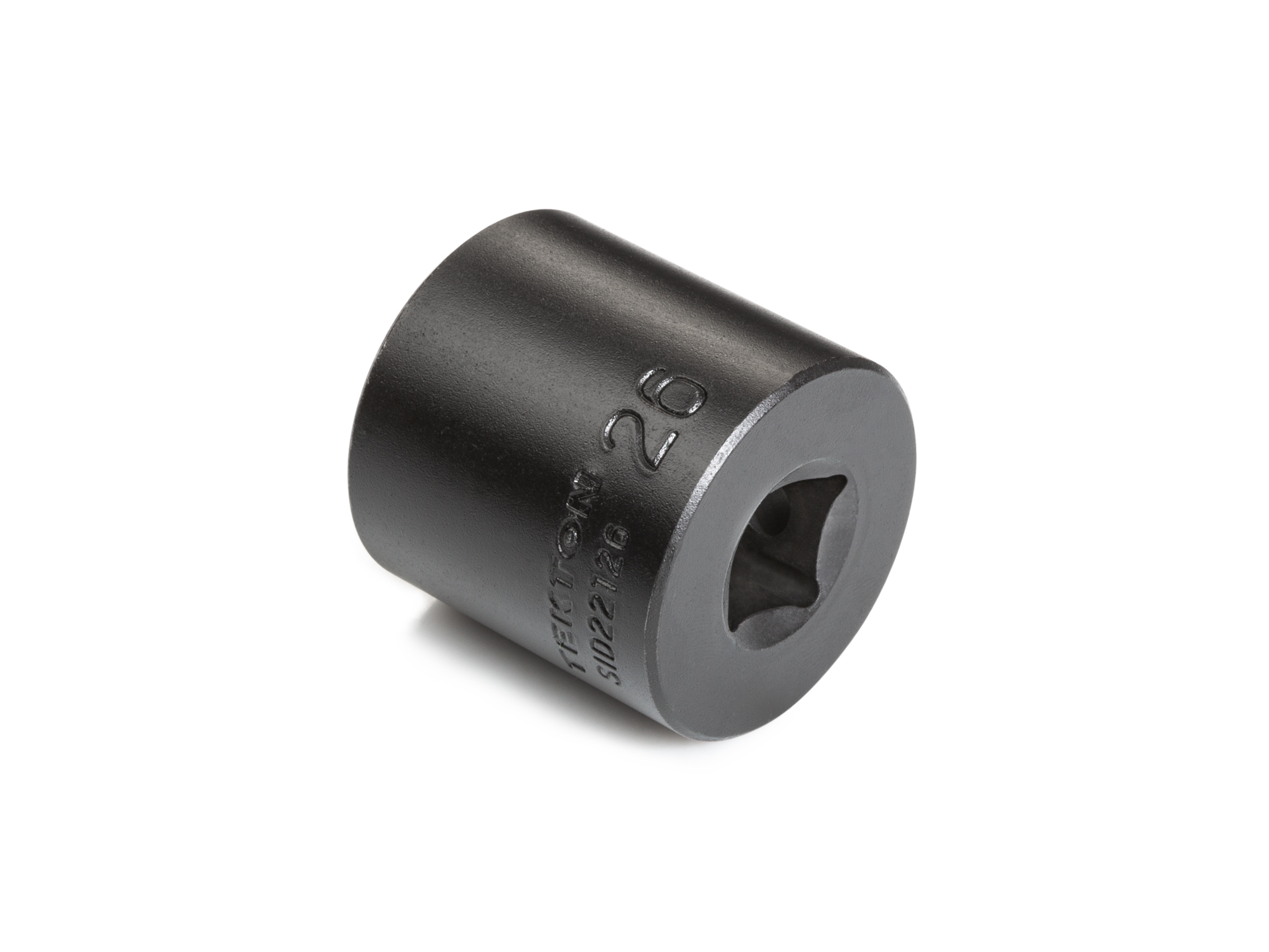 Size: 26 mm (Metric) 6-point standard/shallow impact socket. Has a high-visibility laser etched size marking and a permanent stamped size marking. SID22126.