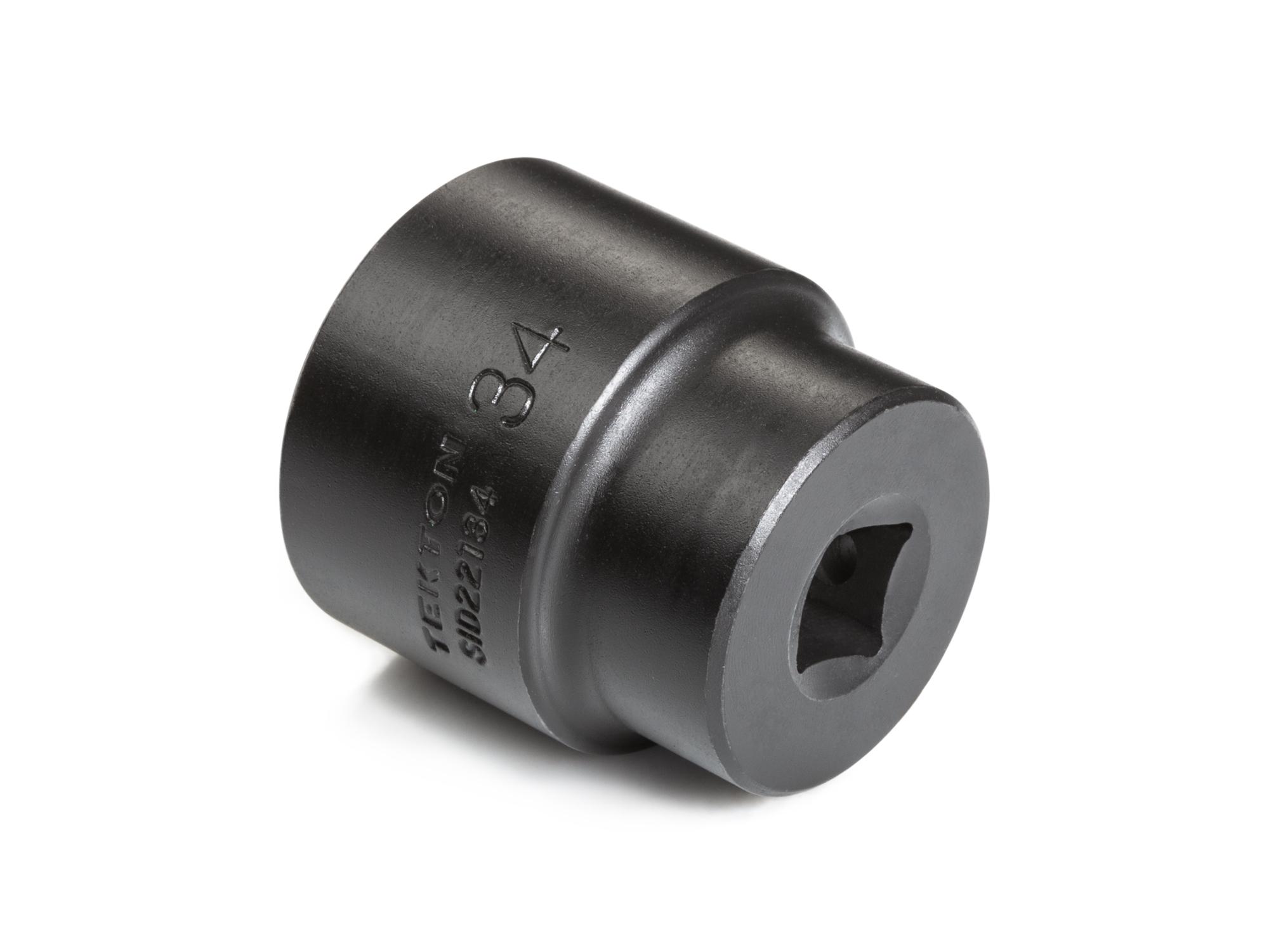 Back angle view of Tekton impact drive 6-point socket. Item #SID22134